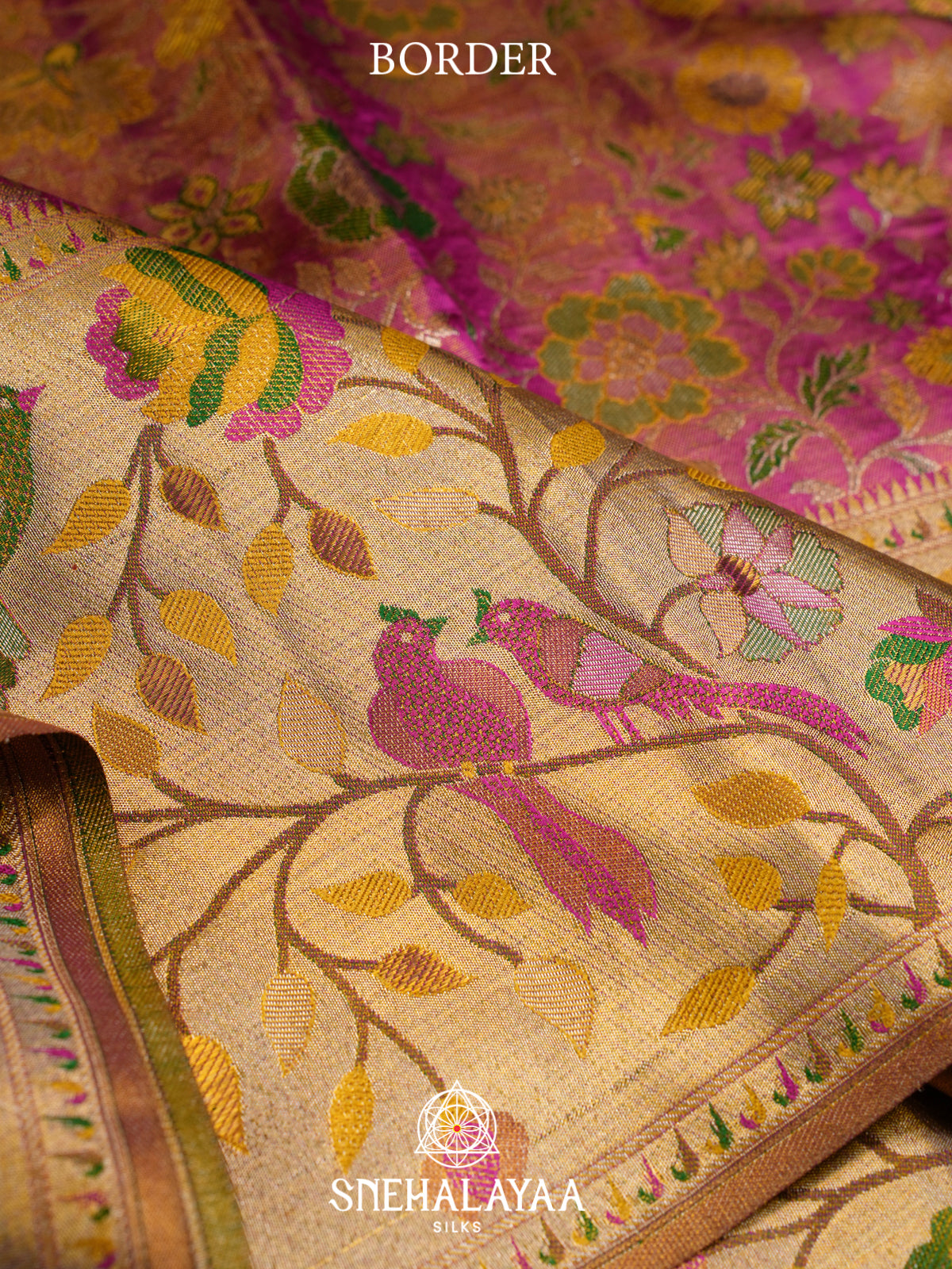Pink Kanjivaram Silk Saree