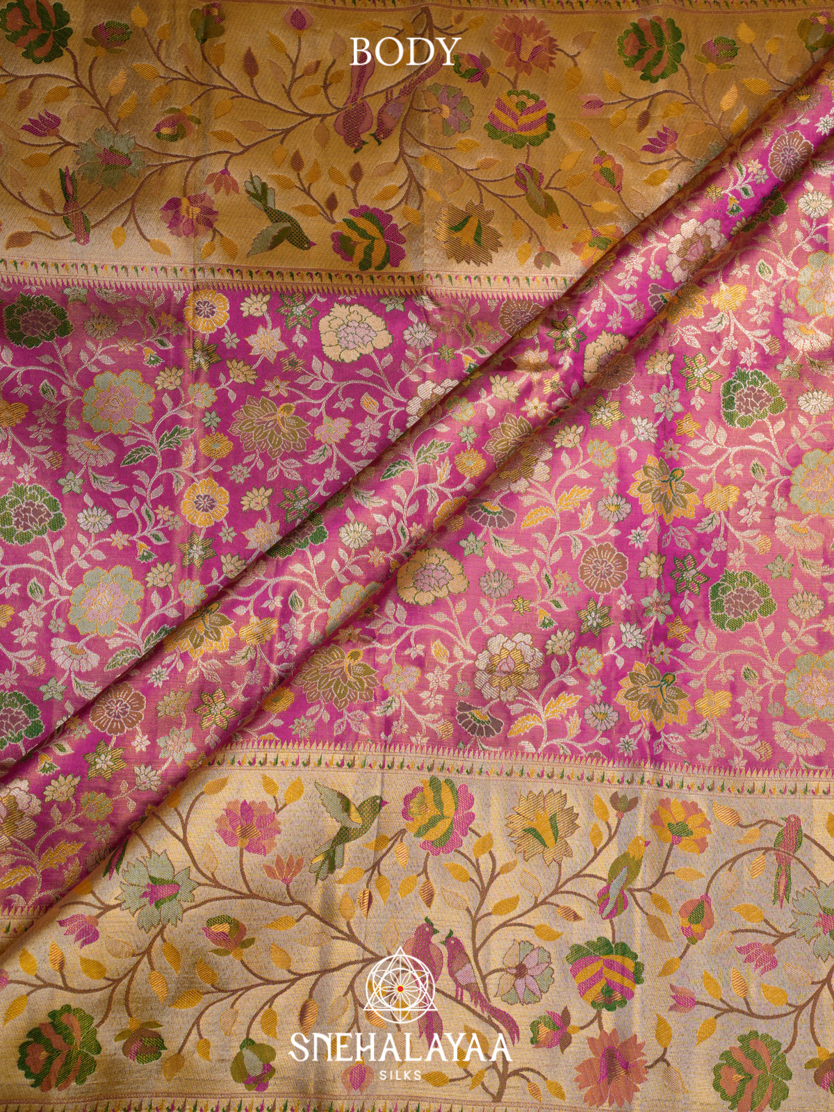 Pink Kanjivaram Silk Saree