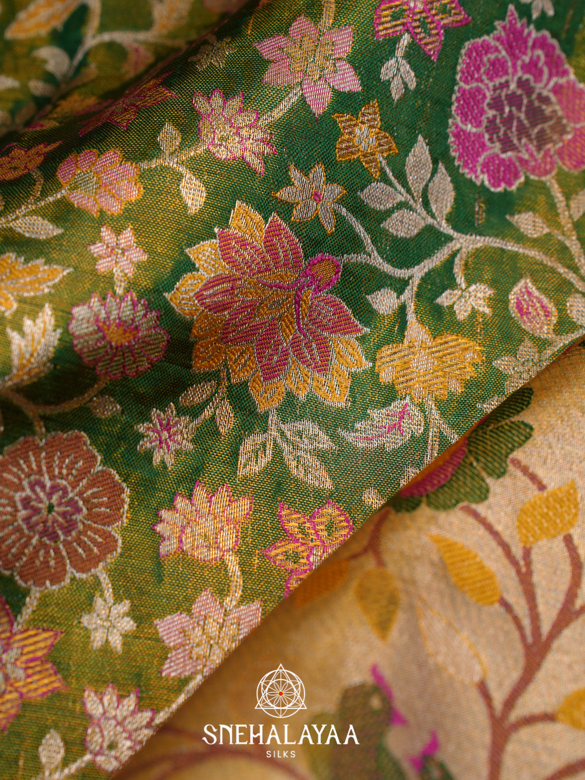 Forest Green Kanjivaram Silk Saree