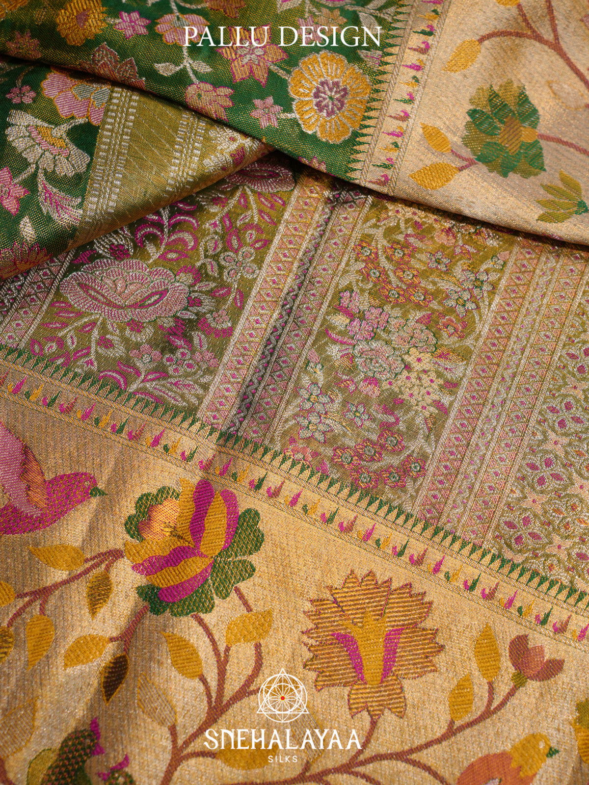 Forest Green Kanjivaram Silk Saree