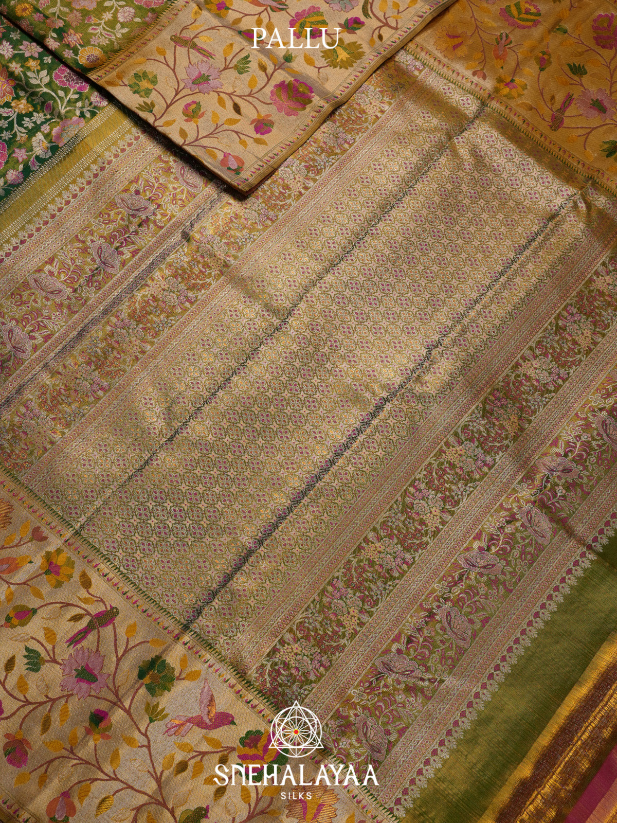 Forest Green Kanjivaram Silk Saree