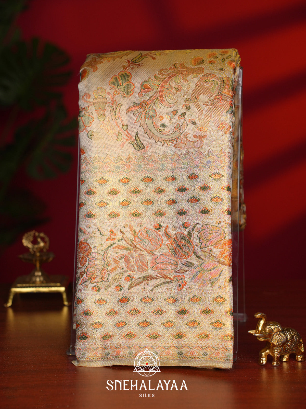 Gold Kanjivaram Silk Saree