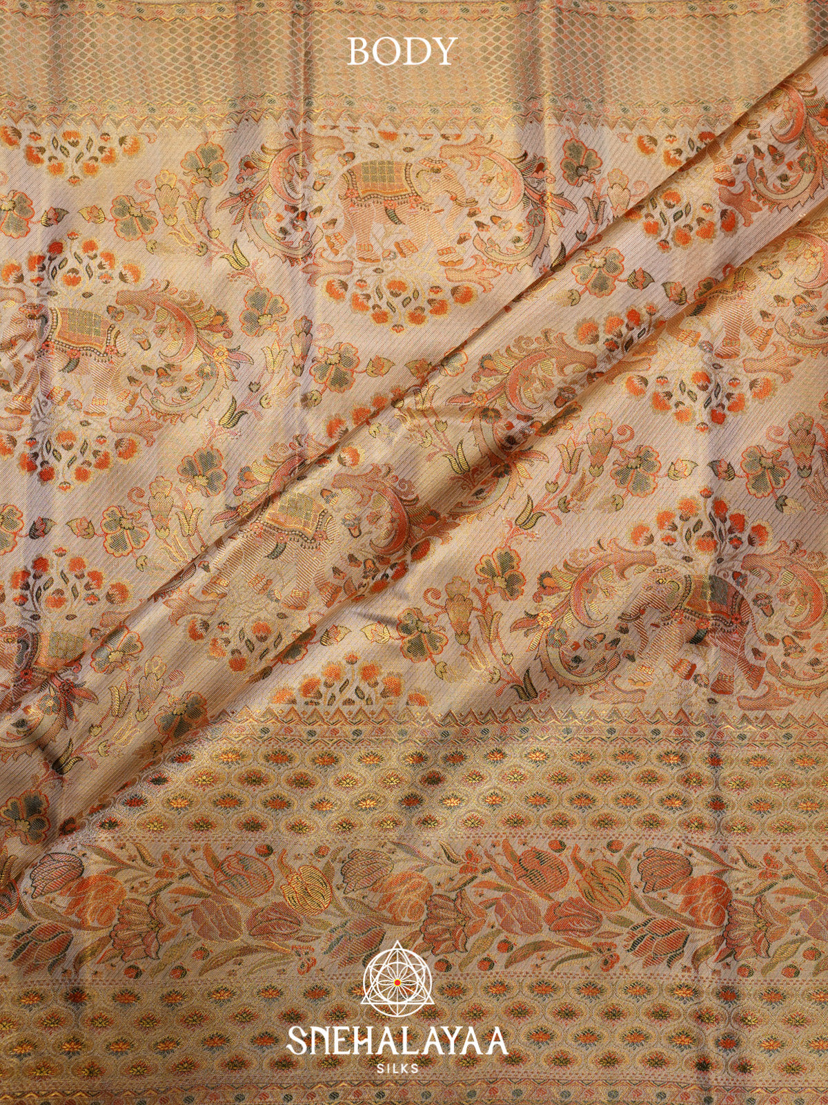 Gold Kanjivaram Silk Saree