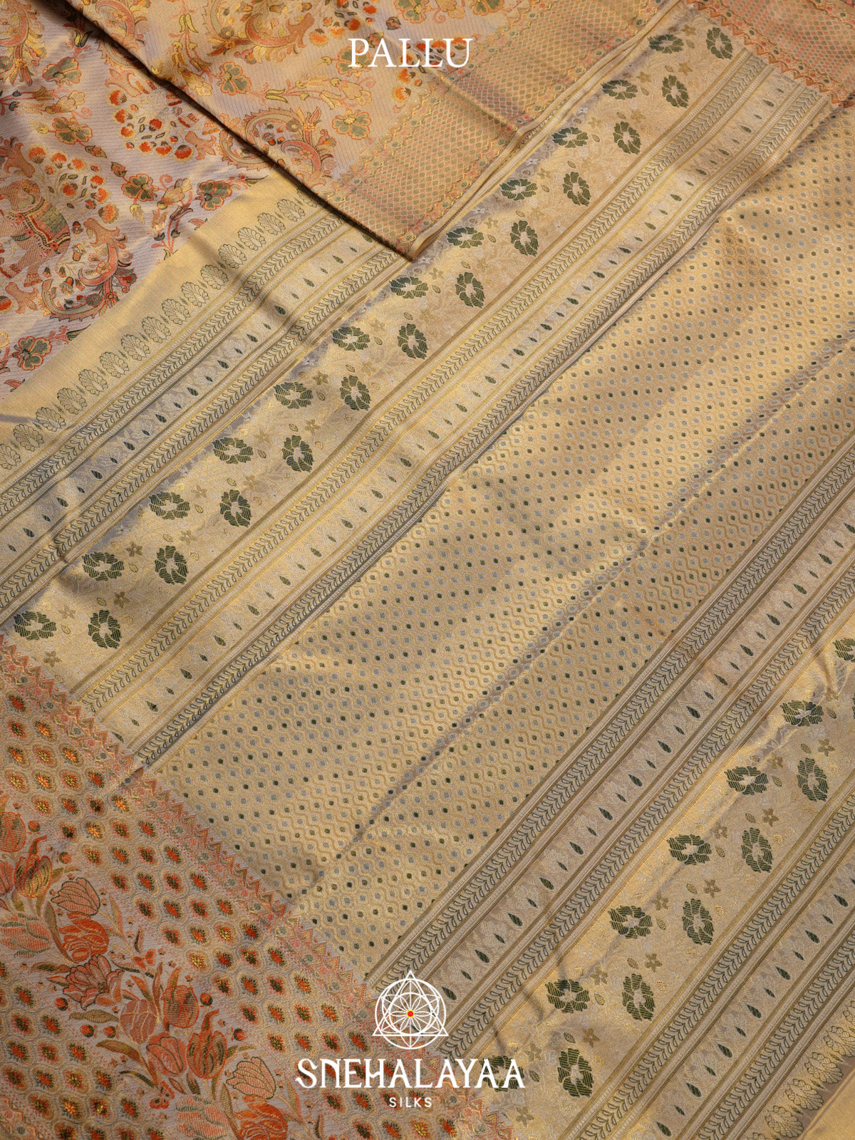 Gold Kanjivaram Silk Saree