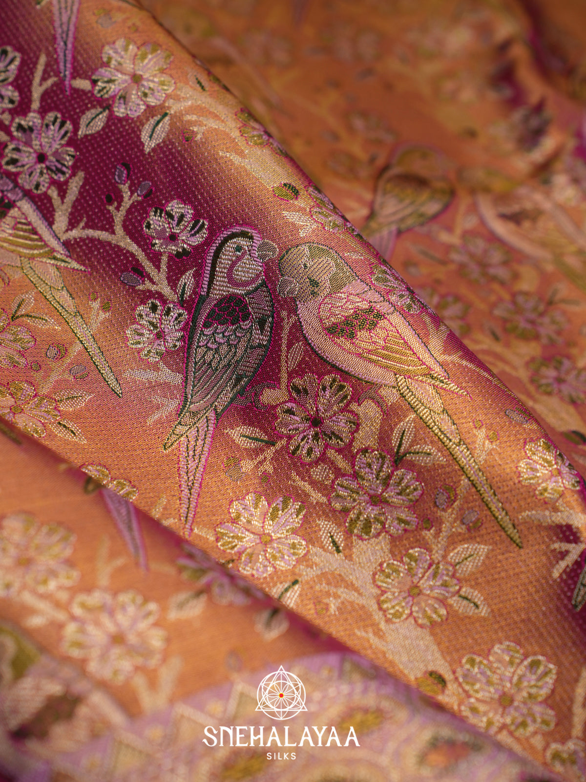 Rose Pink Kanjivaram Silk Saree