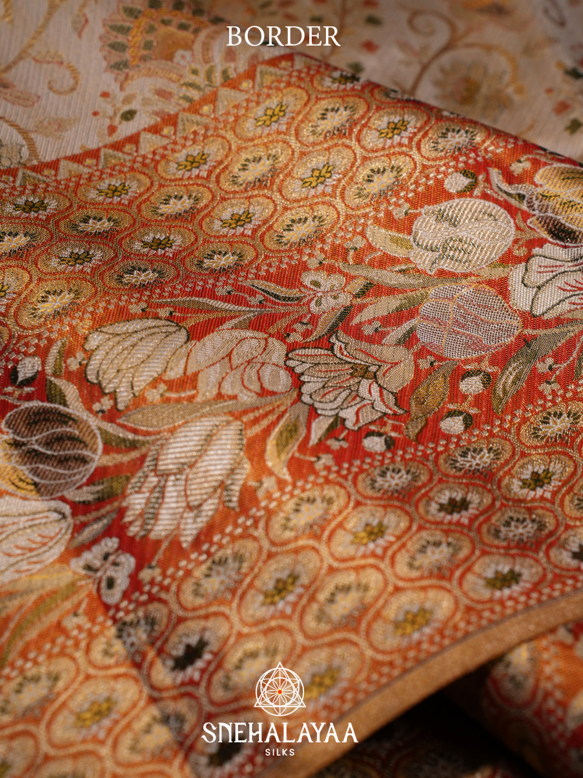 Beige Gold Kanjivaram Silk Saree