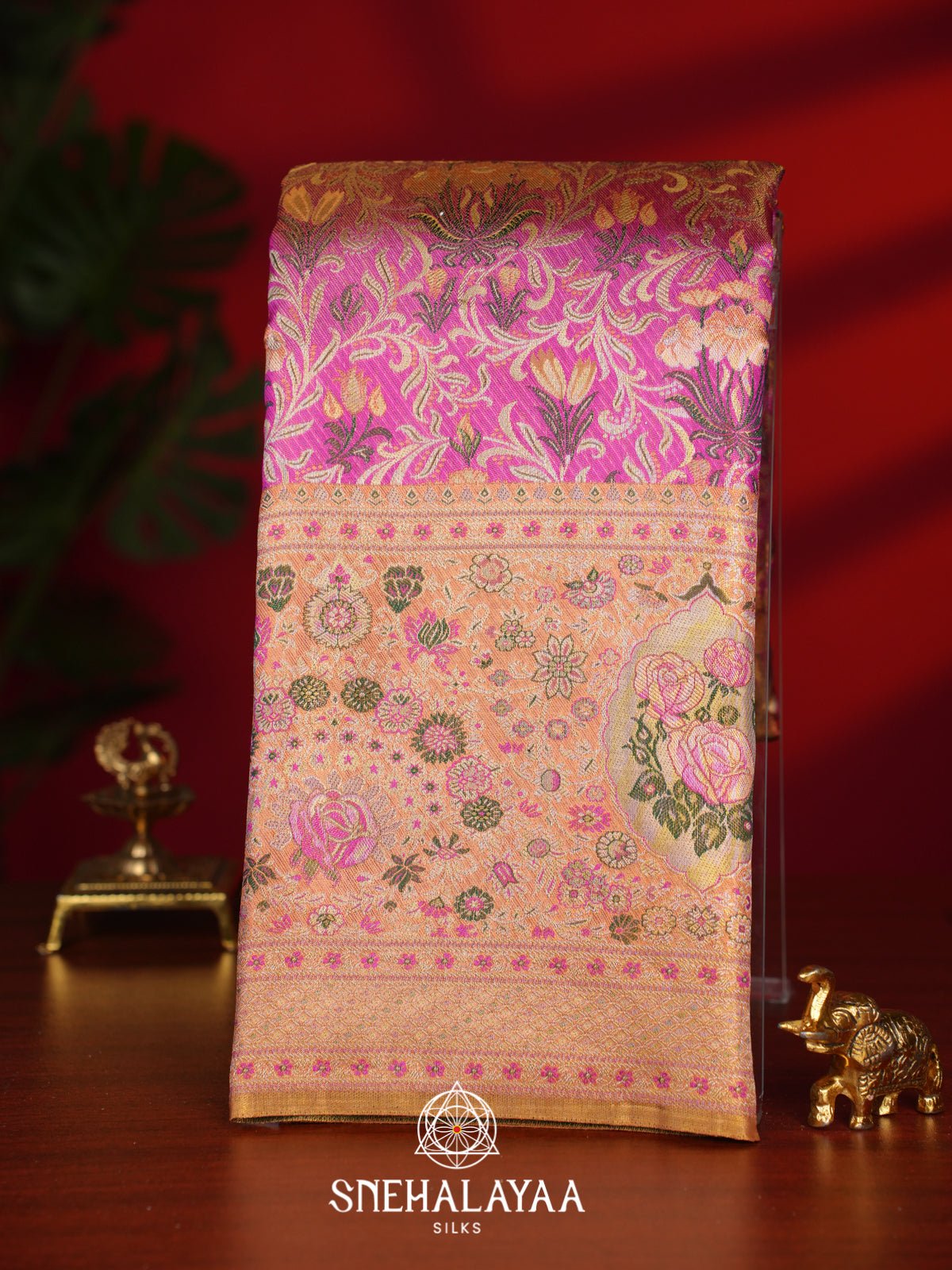 Pink Kanjivaram Silk Saree