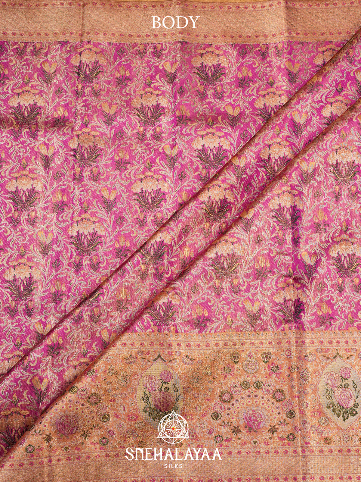 Pink Kanjivaram Silk Saree