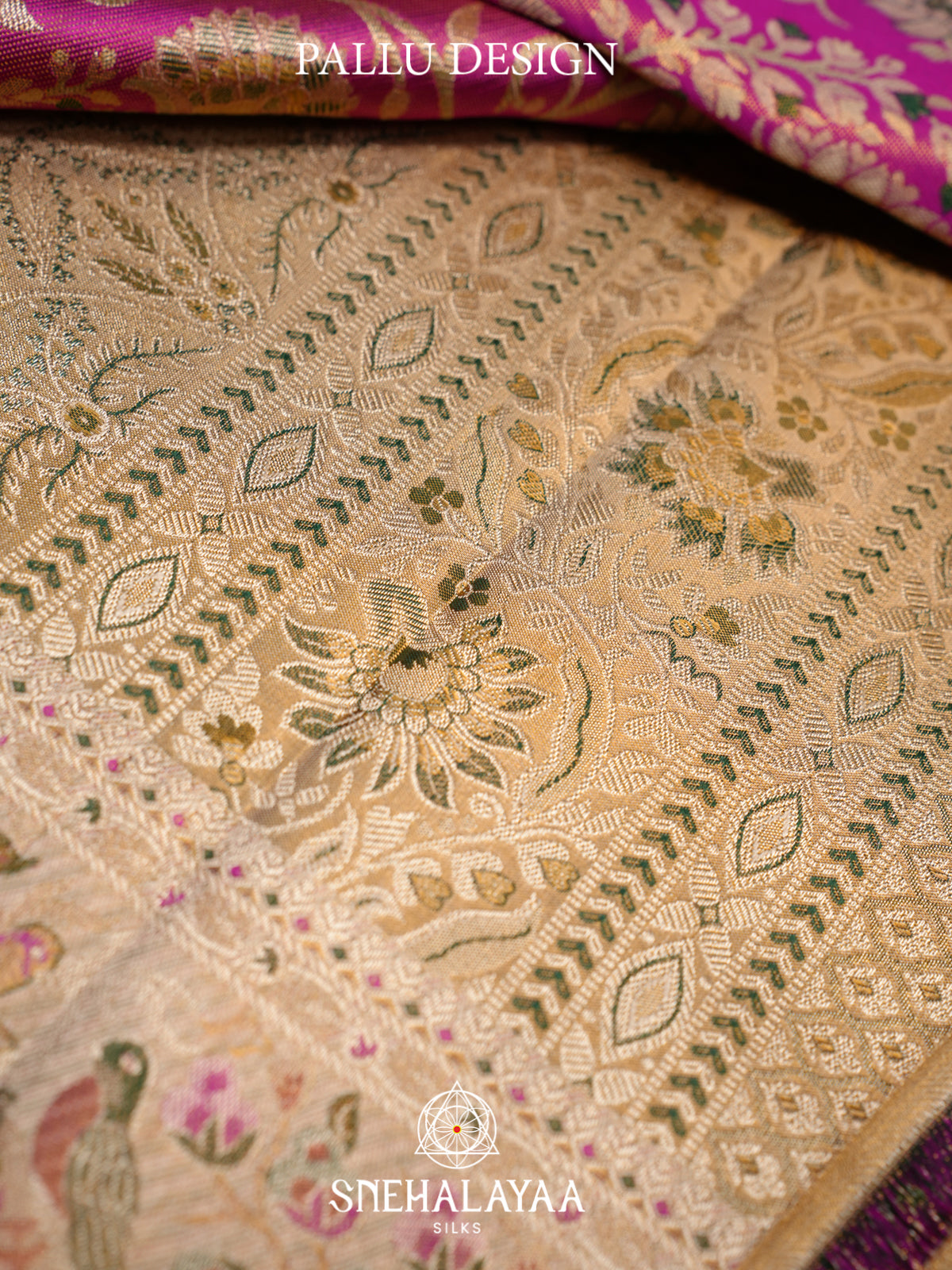 Meganta Pink Kanjivaram Silk Saree
