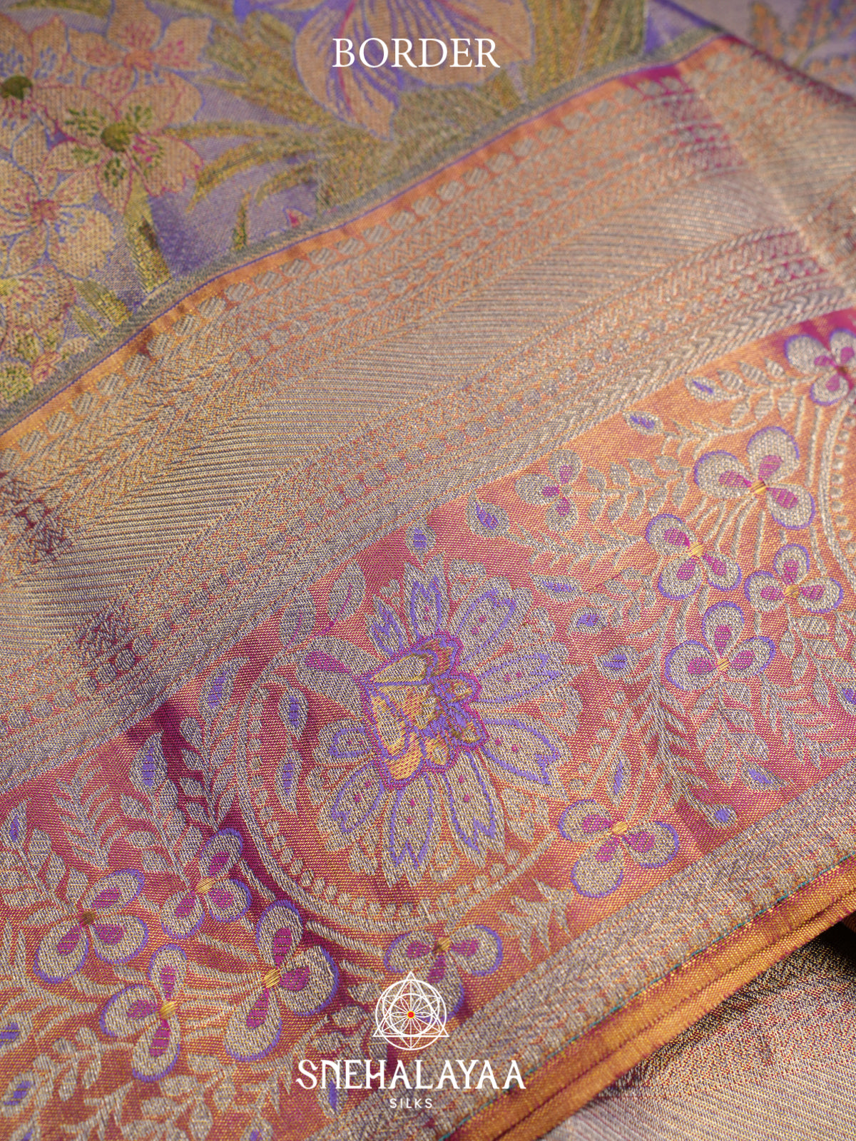 Lilac Kanjivaram Silk Saree