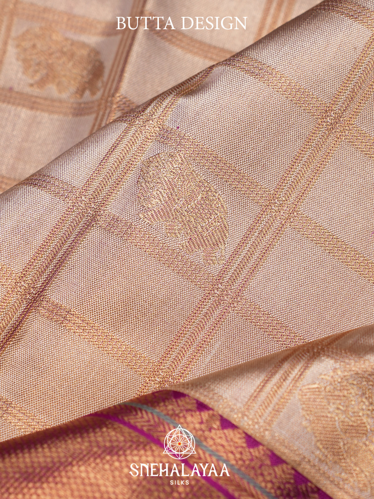 Beige Kanjivaram Silk Saree