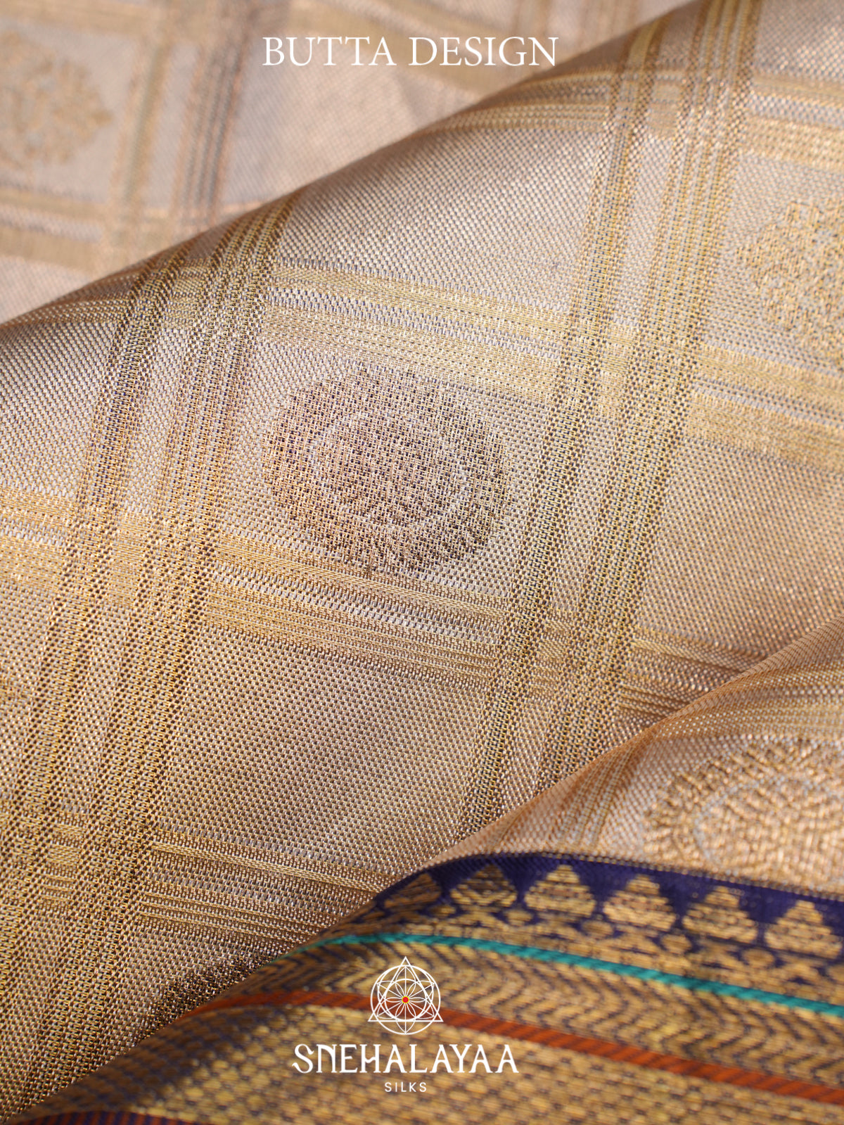 Beige Kanjivaram Silk Saree
