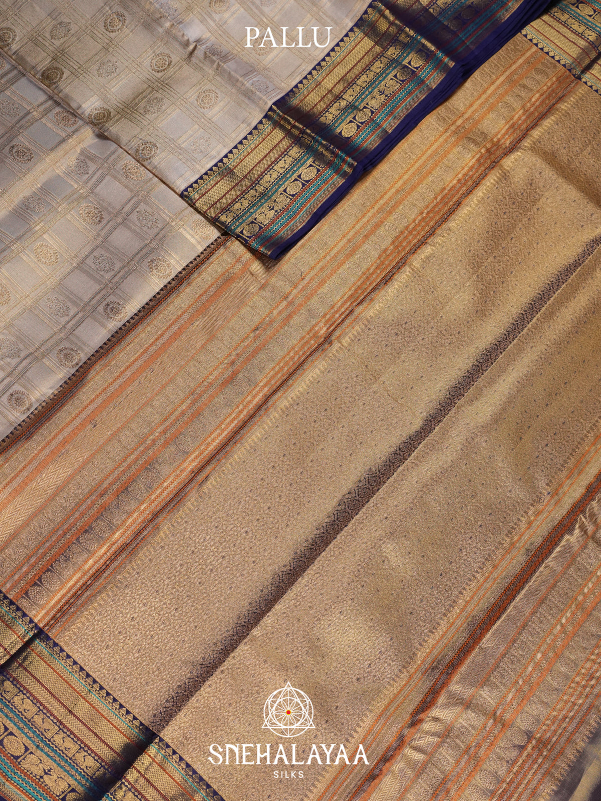 Beige Kanjivaram Silk Saree