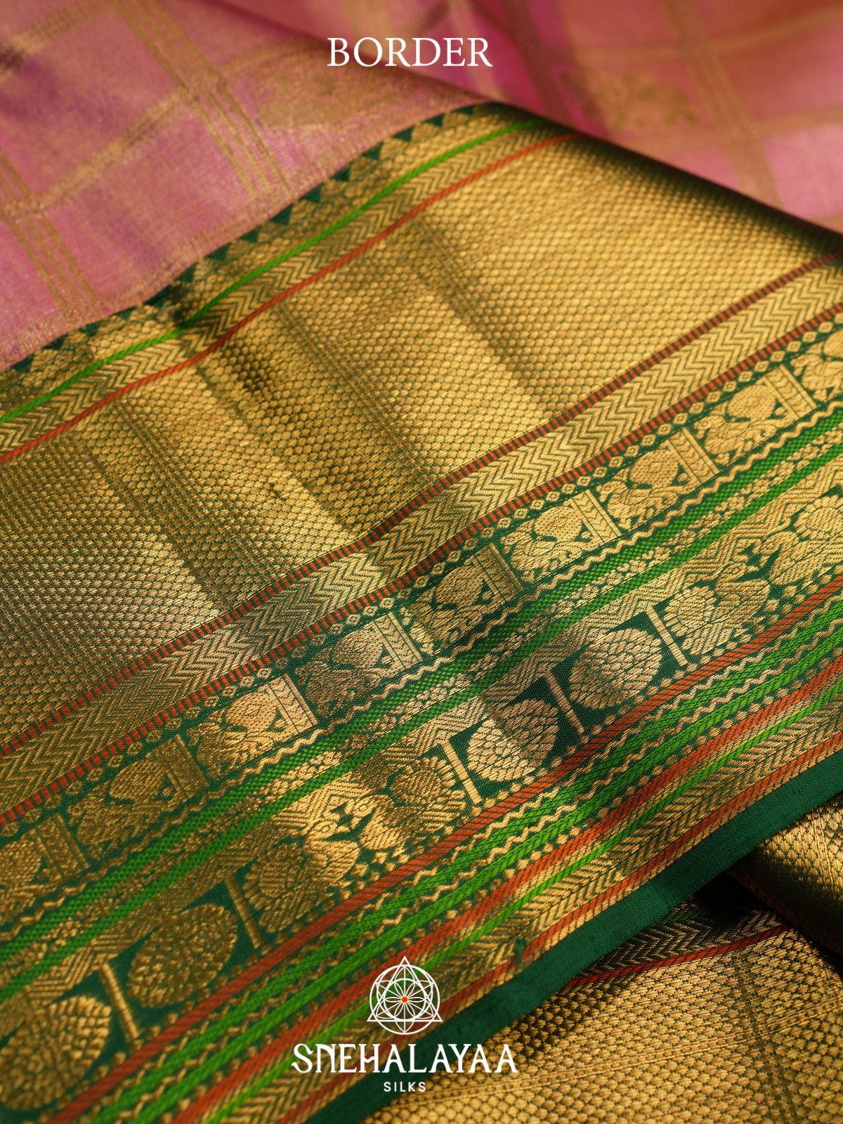 Mauve Pink Kanjivaram Silk Saree
