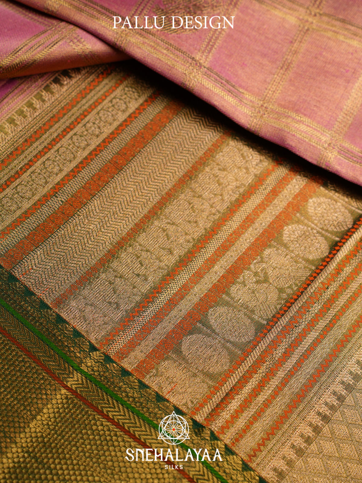 Mauve Pink Kanjivaram Silk Saree