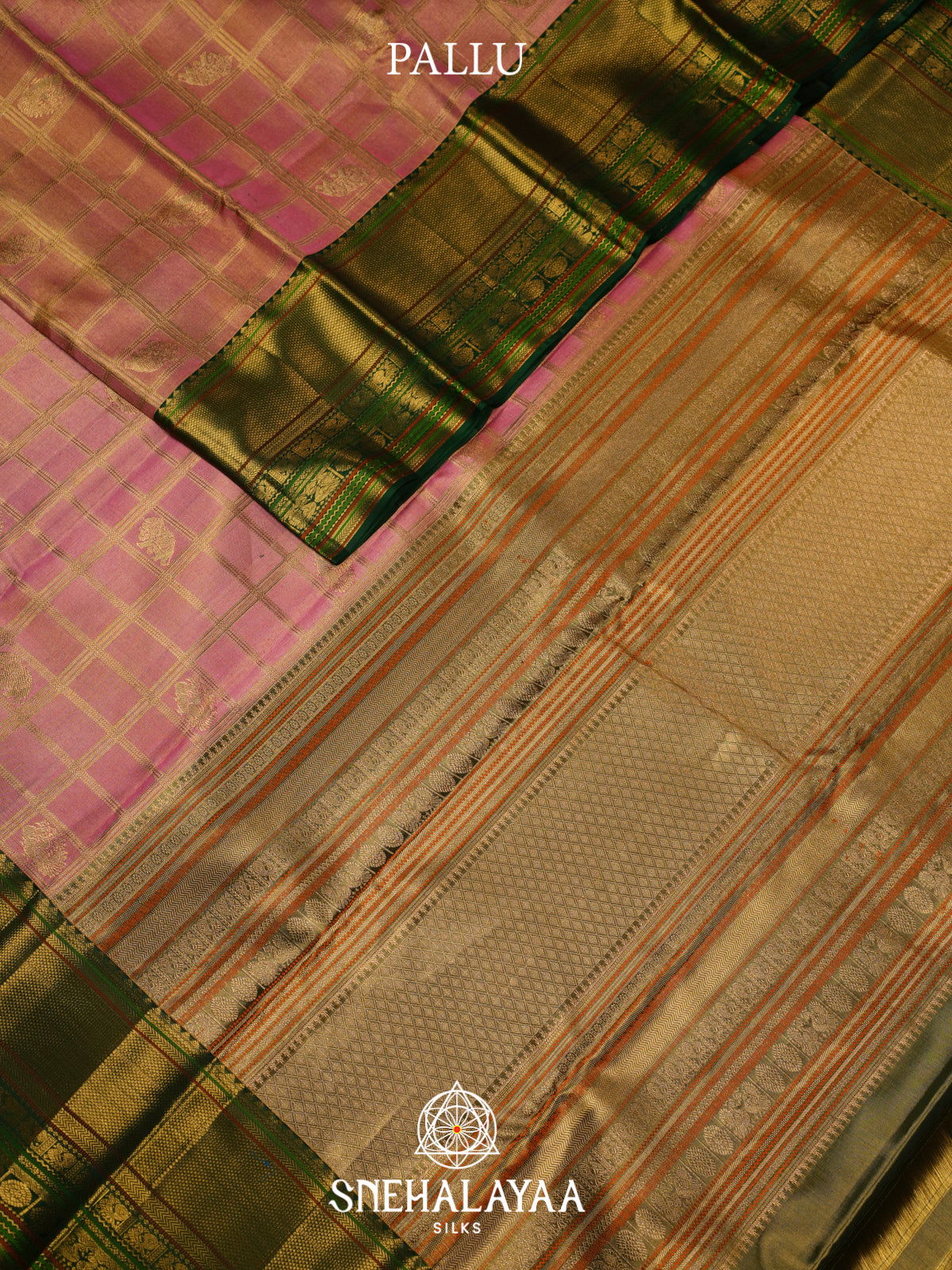 Mauve Pink Kanjivaram Silk Saree