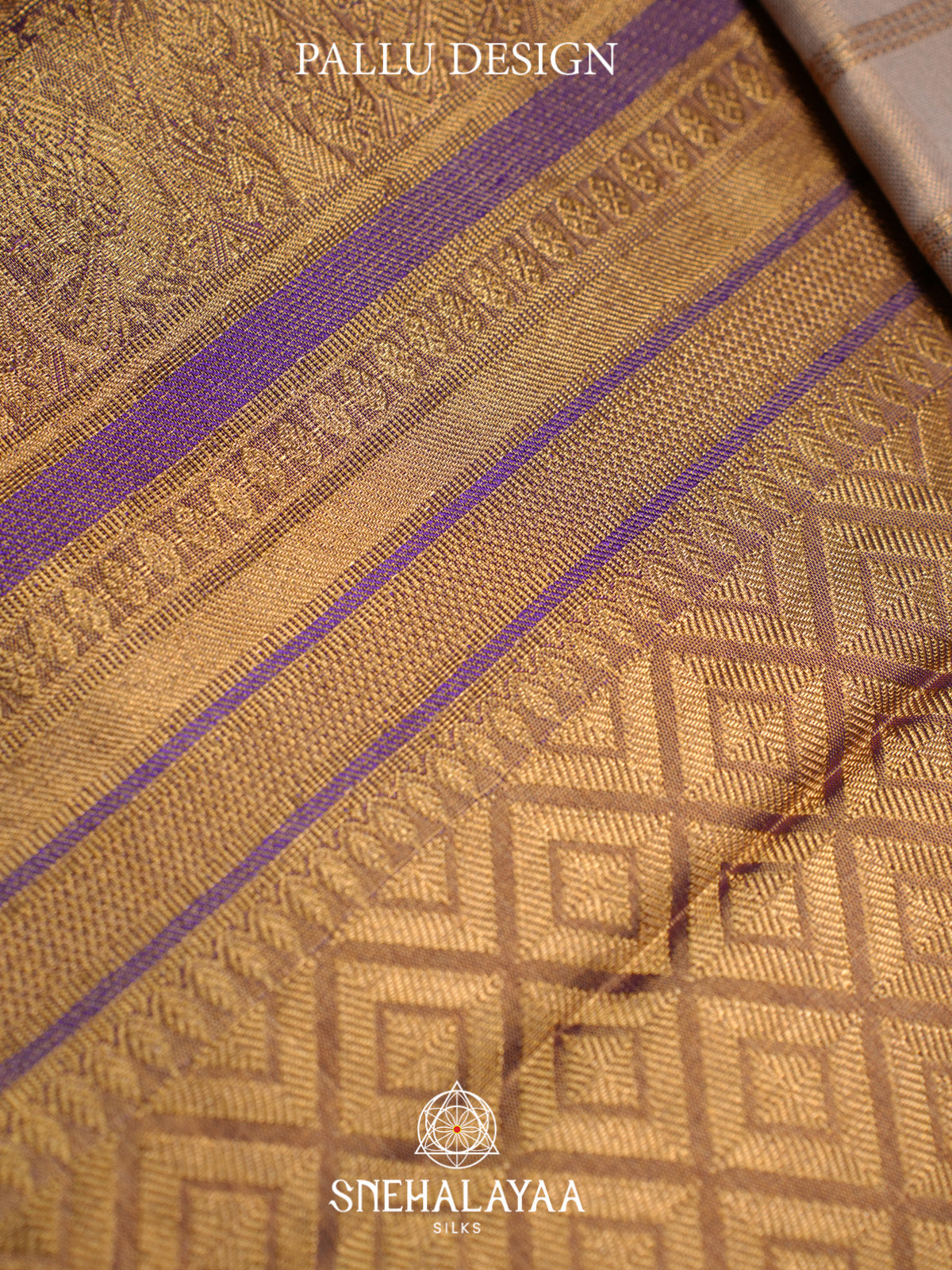 Beige Kanjivaram Silk Saree