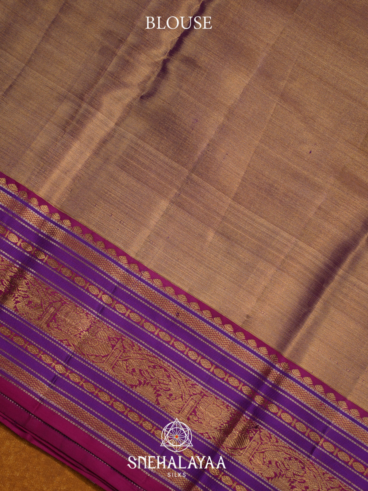 Beige Kanjivaram Silk Saree