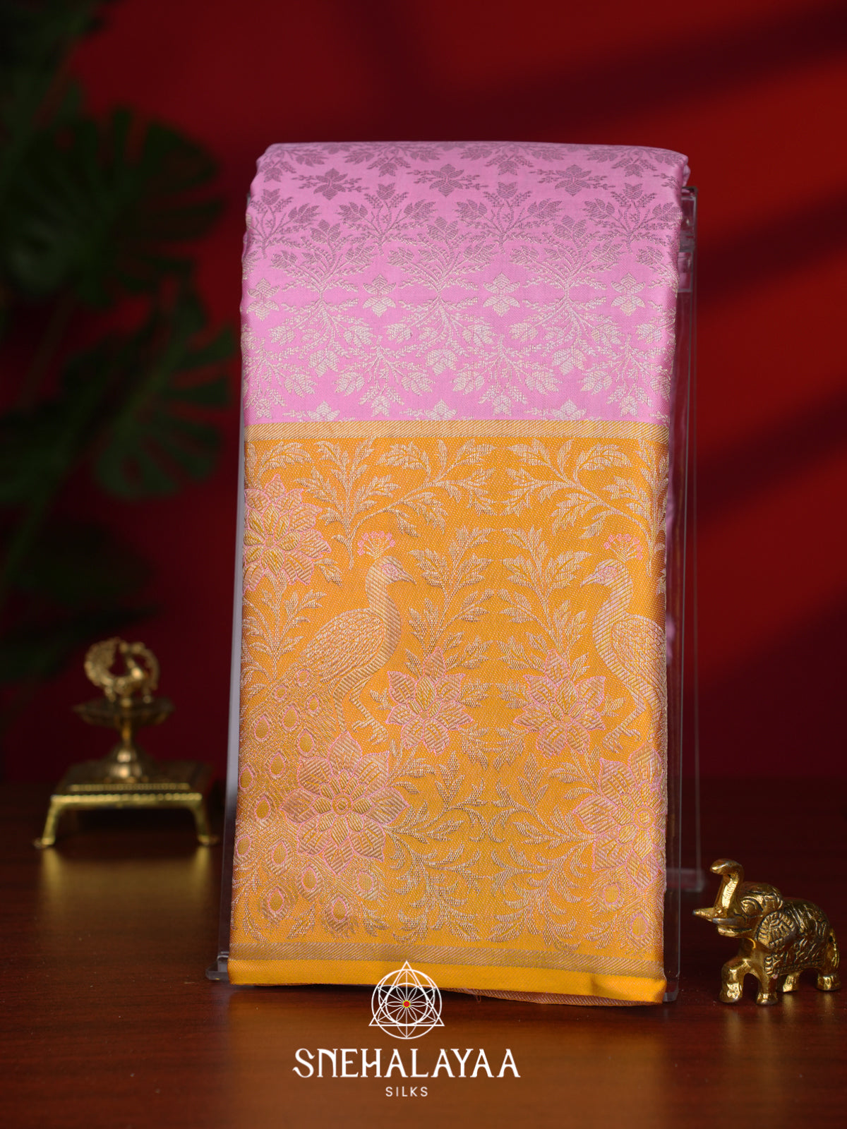 Pink Kanjivaram Silk Saree