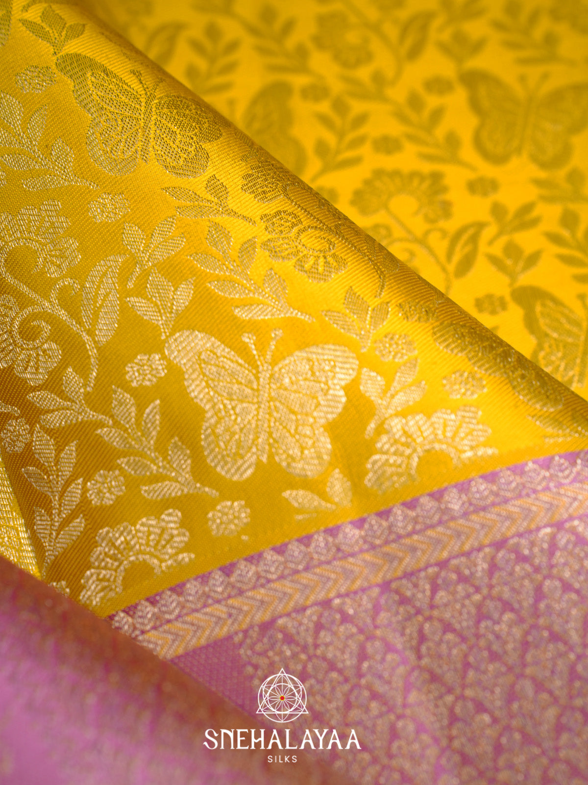 Yellow Kanjivaram Silk Saree