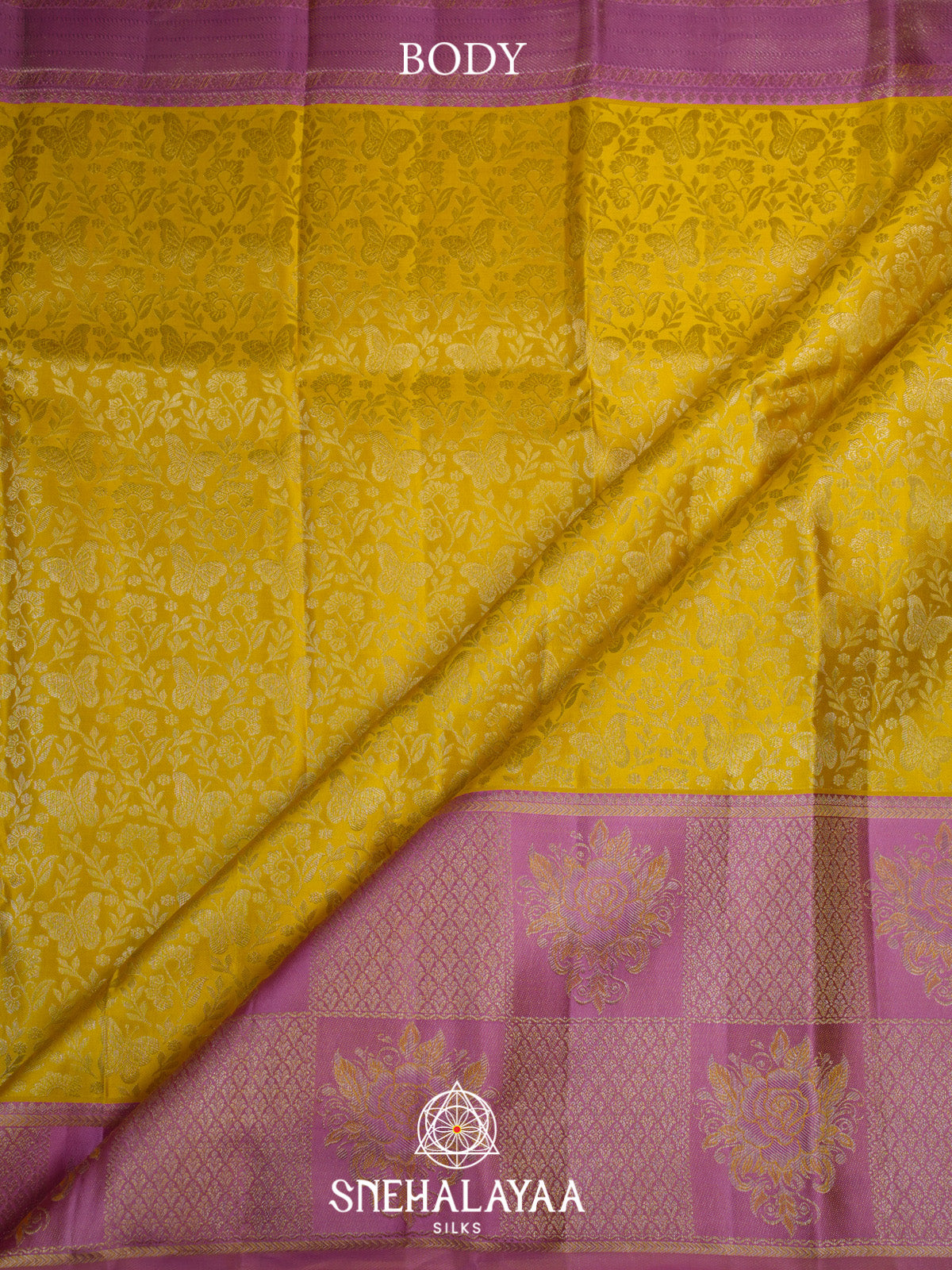 Yellow Kanjivaram Silk Saree