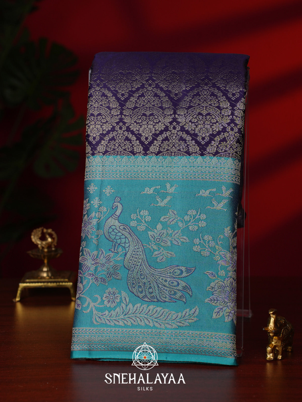 Purple Kanjivaram Silk Saree