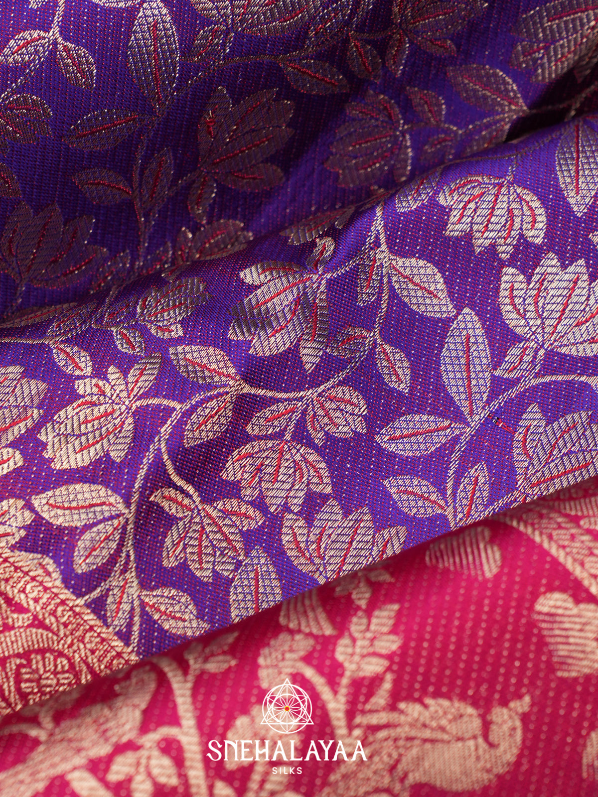 Megante Purple Kanjivaram Silk Saree
