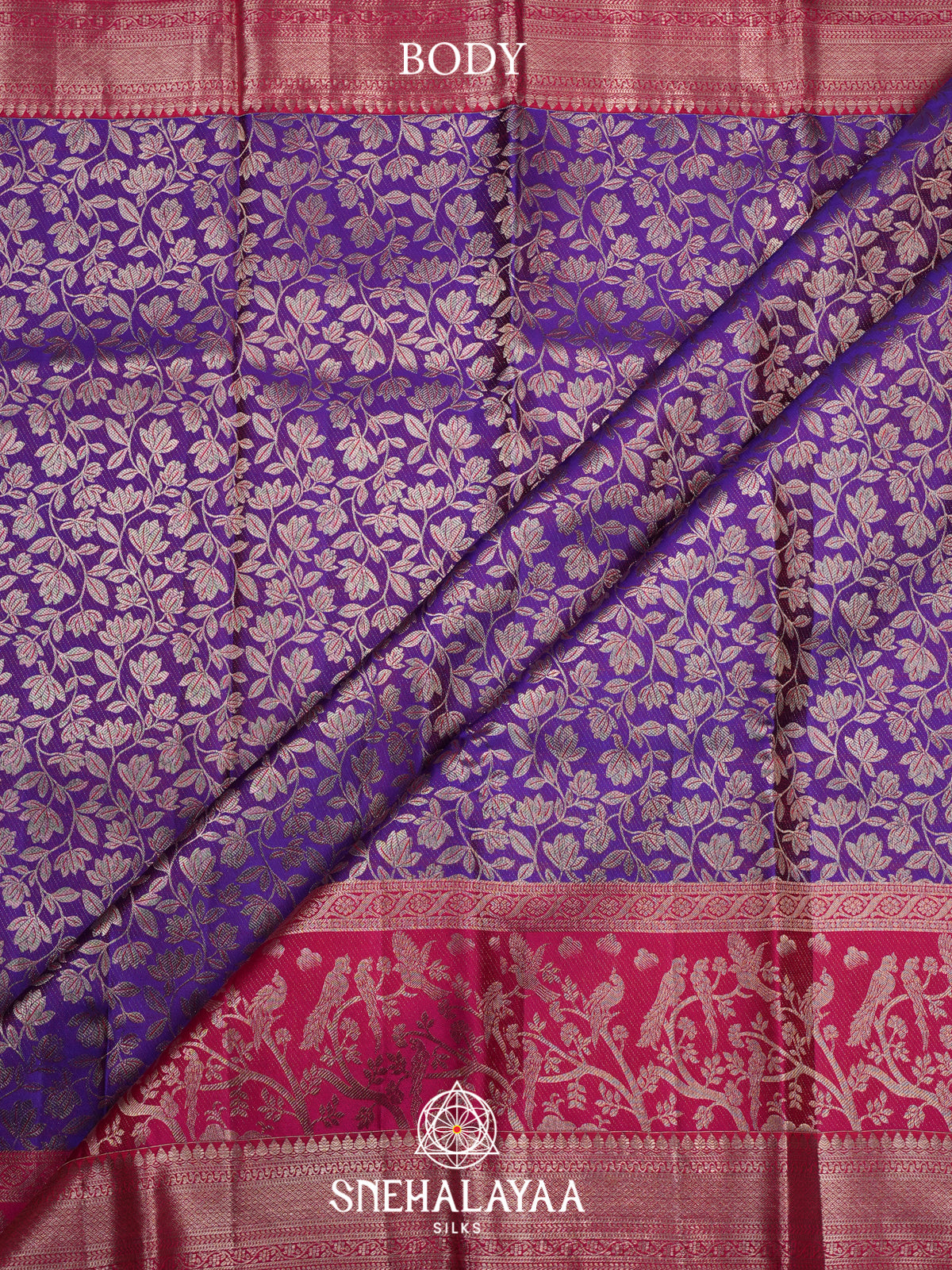 Megante Purple Kanjivaram Silk Saree