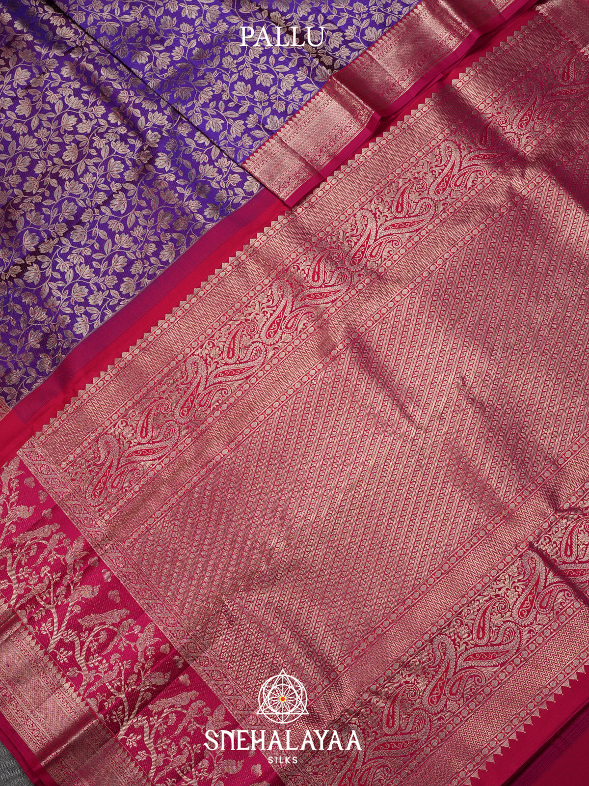 Megante Purple Kanjivaram Silk Saree