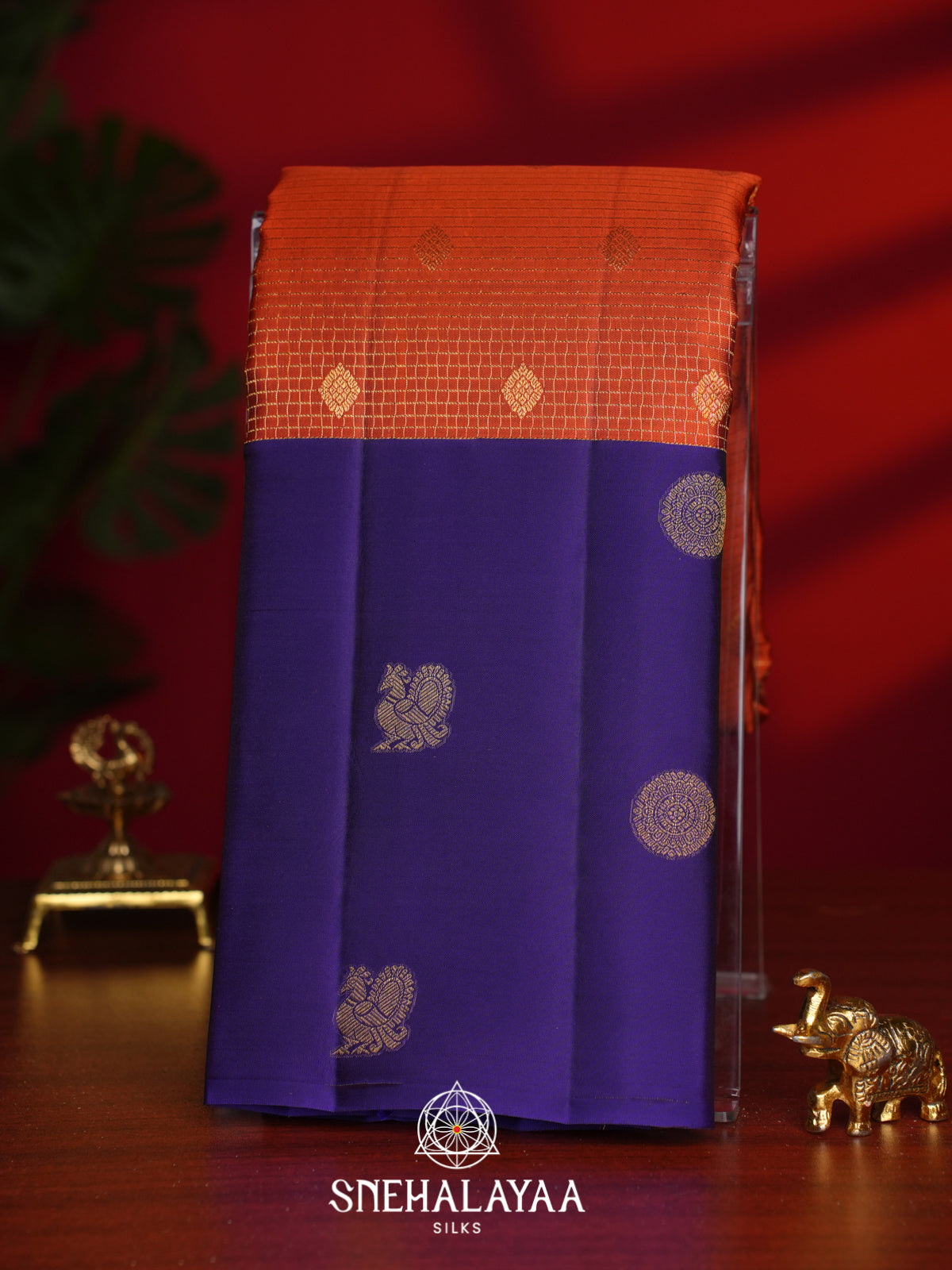 Orange Kanjivaram Silk Saree