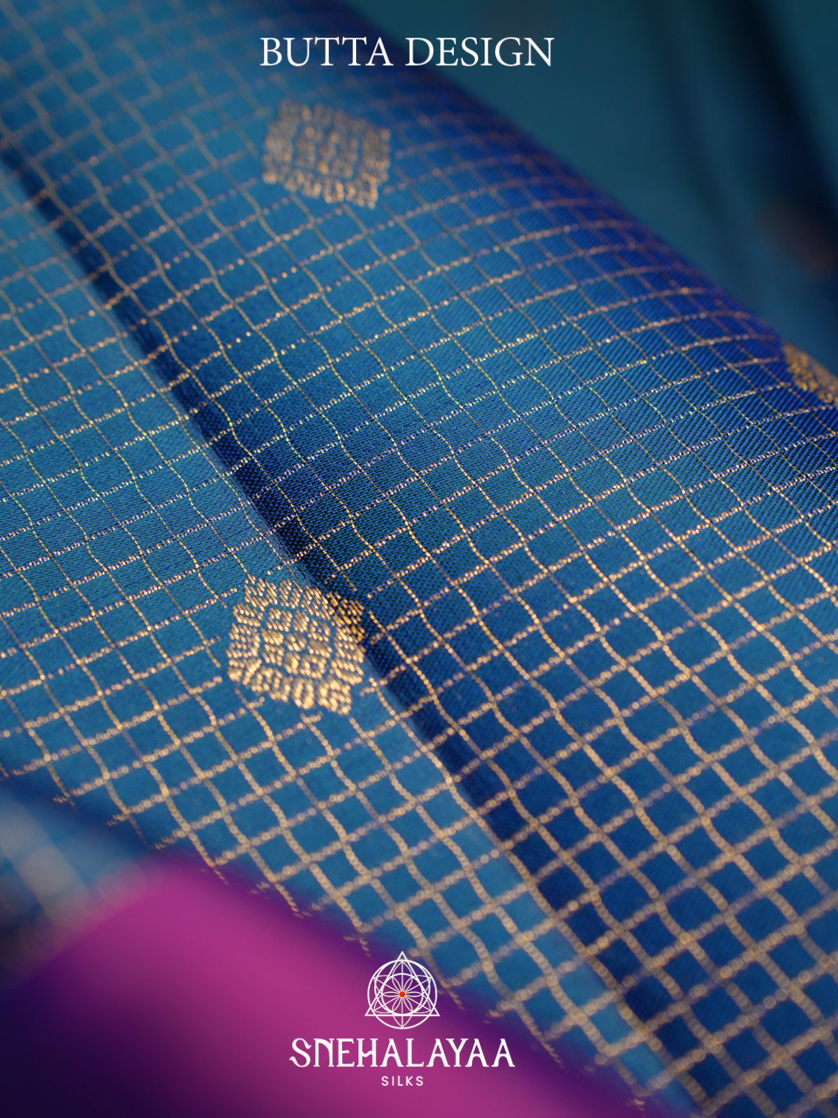 Peacock Blue Kanjivaram Silk Saree
