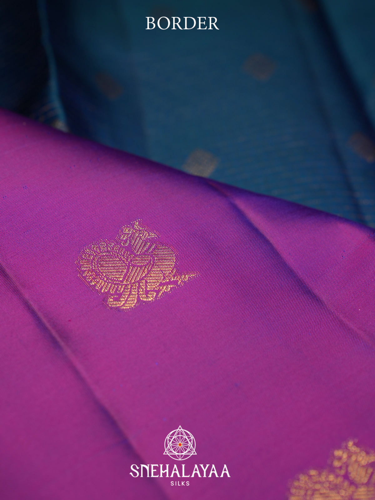 Peacock Blue Kanjivaram Silk Saree