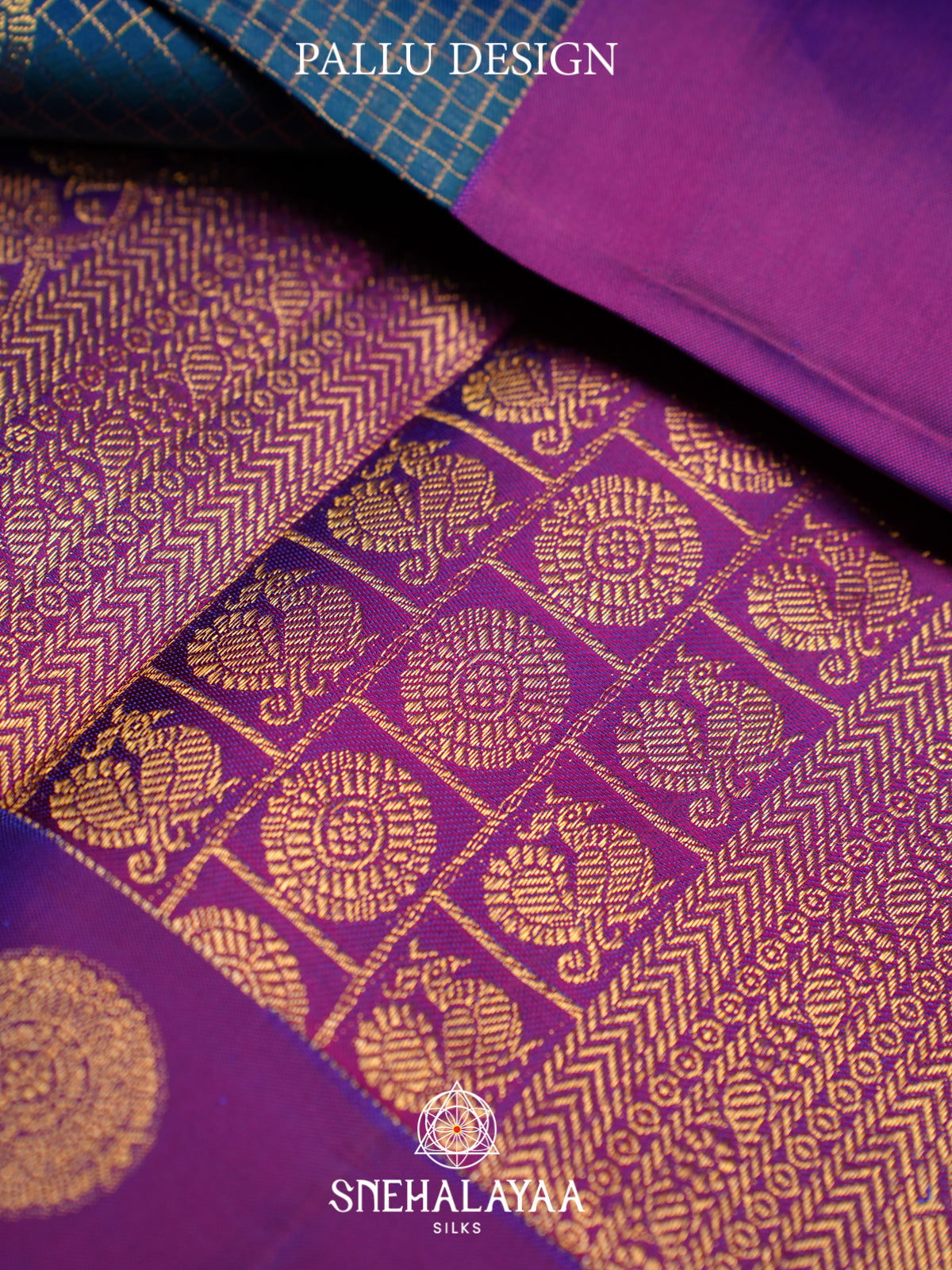 Peacock Blue Kanjivaram Silk Saree
