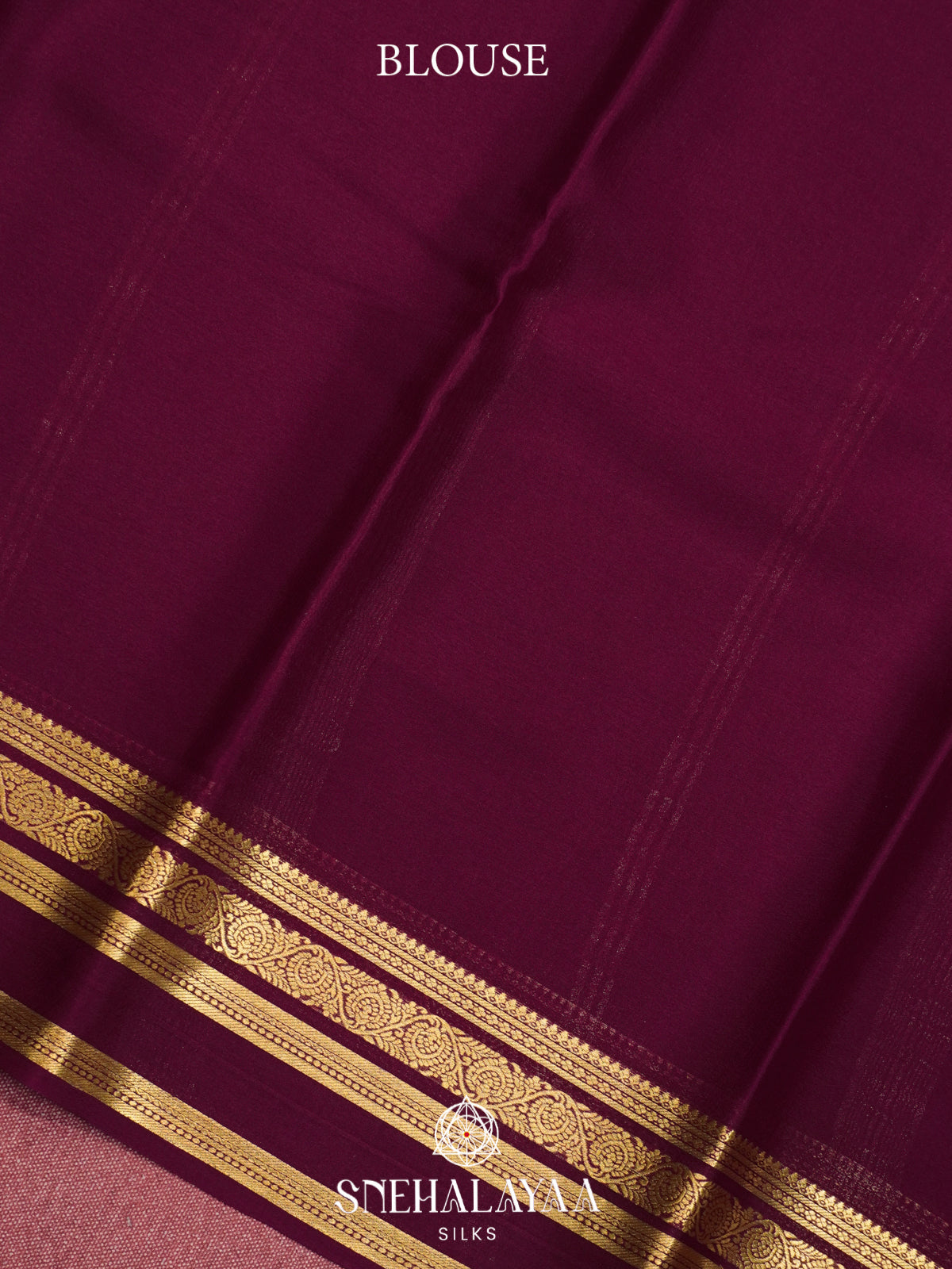 Magenta Pink Mysore Crepe  Silk Saree