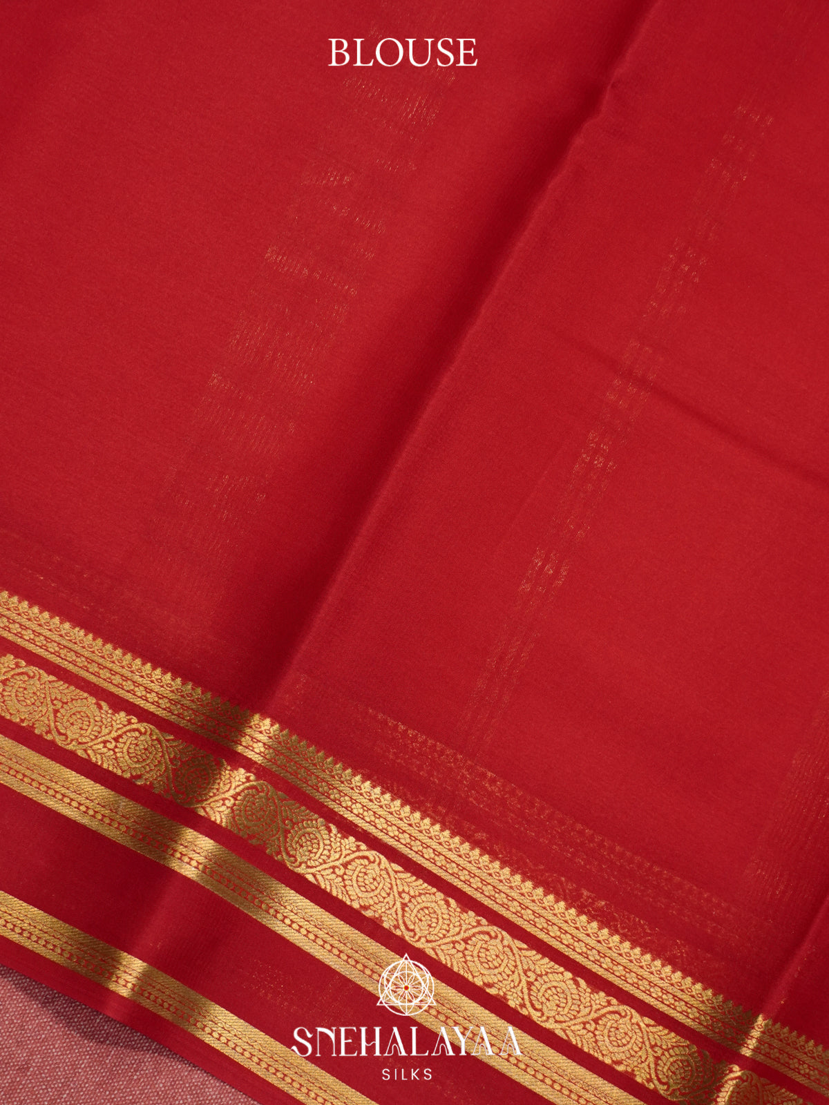 Cream Mysore Crepe  Silk Saree