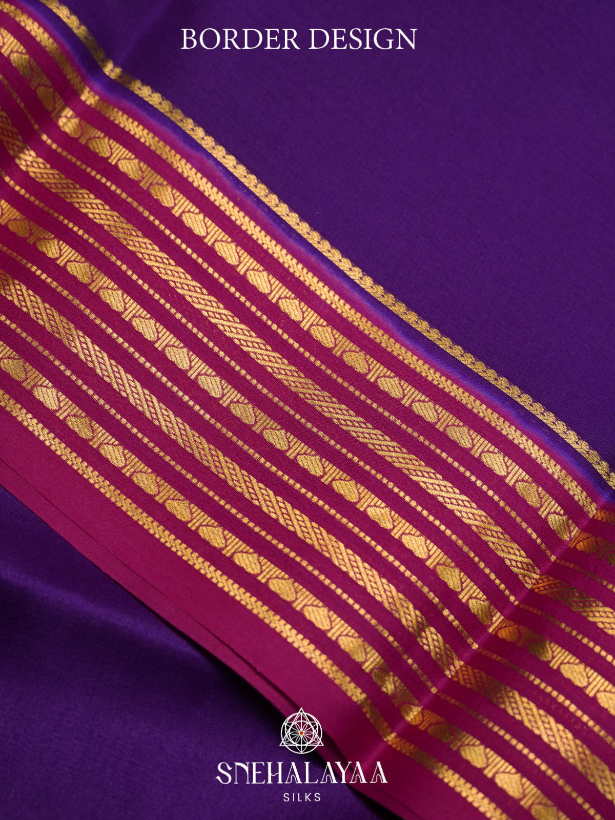 Purple Mysore Crepe  Silk Saree