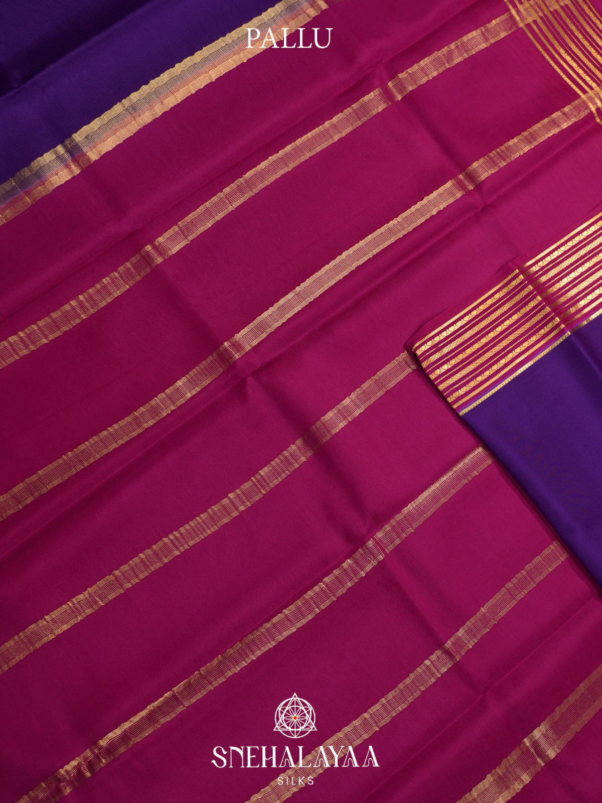 Purple Mysore Crepe  Silk Saree