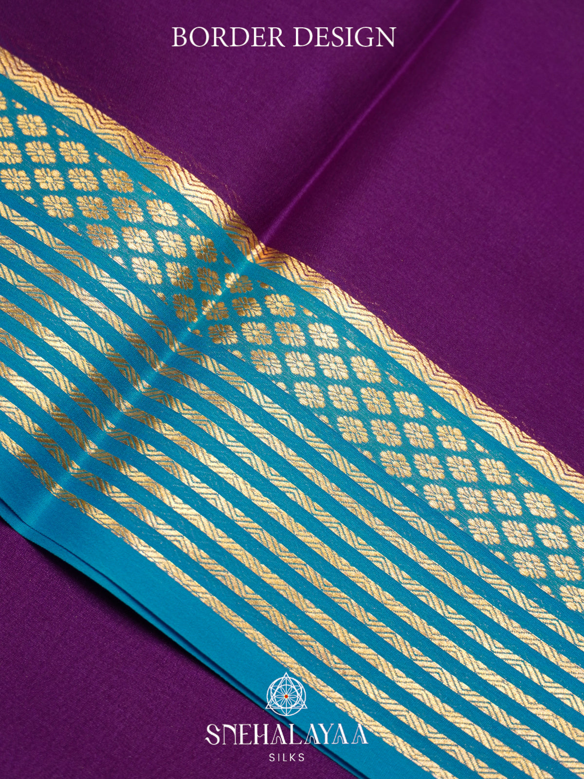 Purple Mysore Crepe  Silk Saree