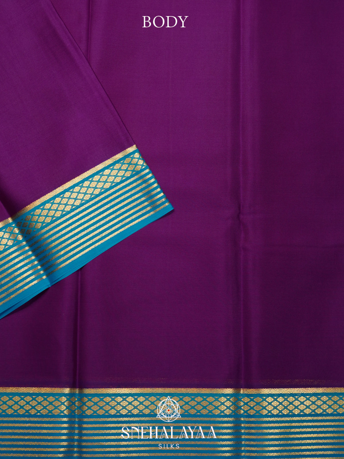 Purple Mysore Crepe  Silk Saree