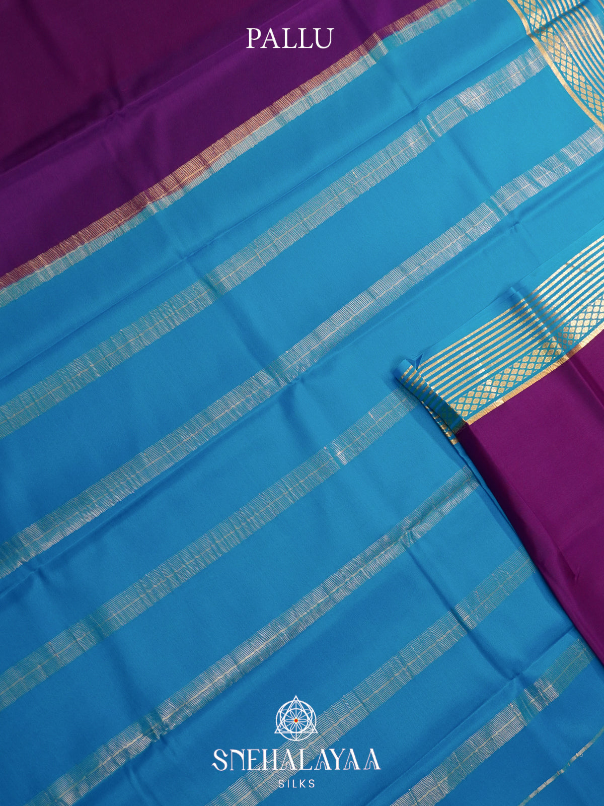 Purple Mysore Crepe  Silk Saree