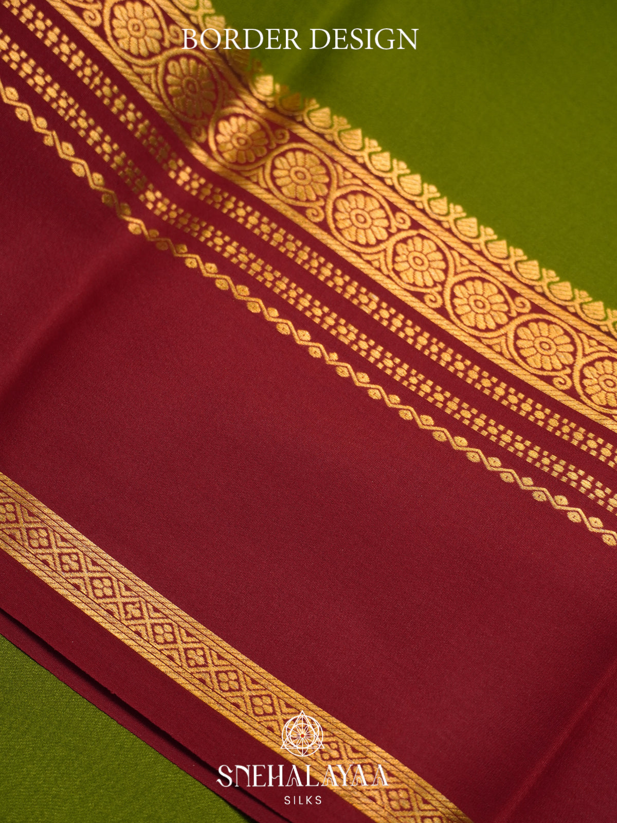 Green Mysore Crepe  Silk Saree