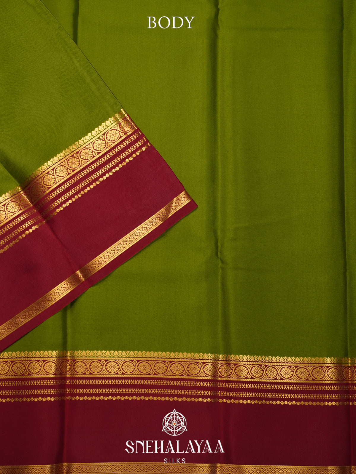 Green Mysore Crepe  Silk Saree