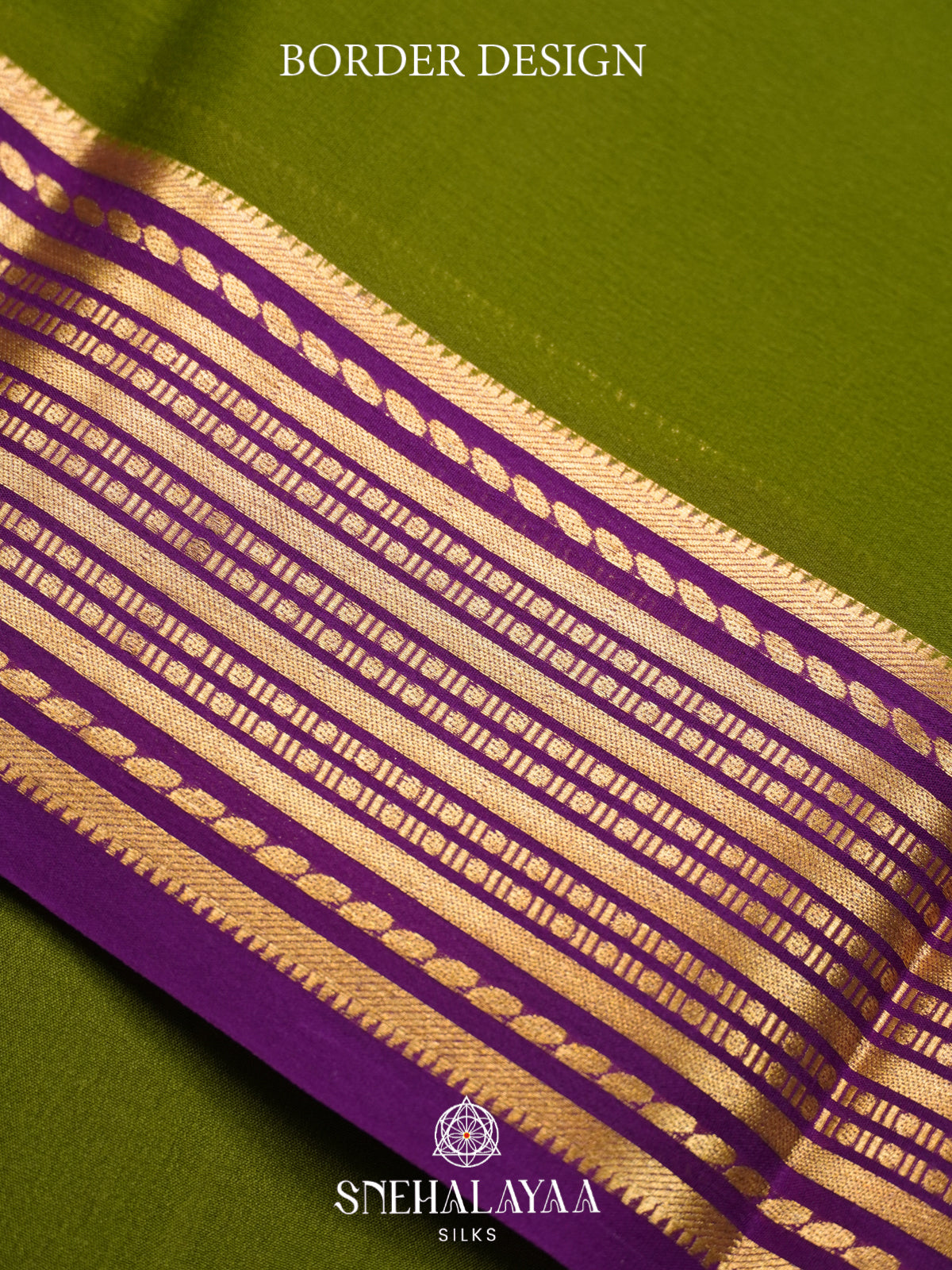 Green Mysore Crepe  Silk Saree