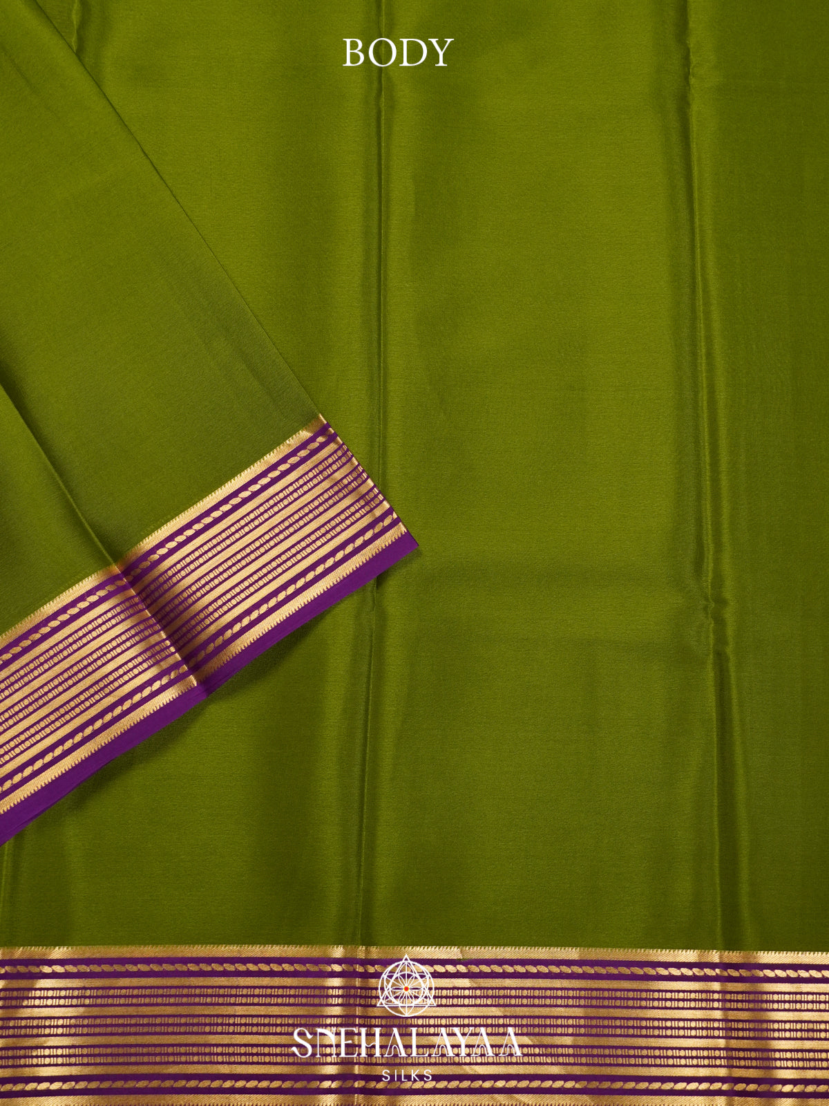 Green Mysore Crepe  Silk Saree