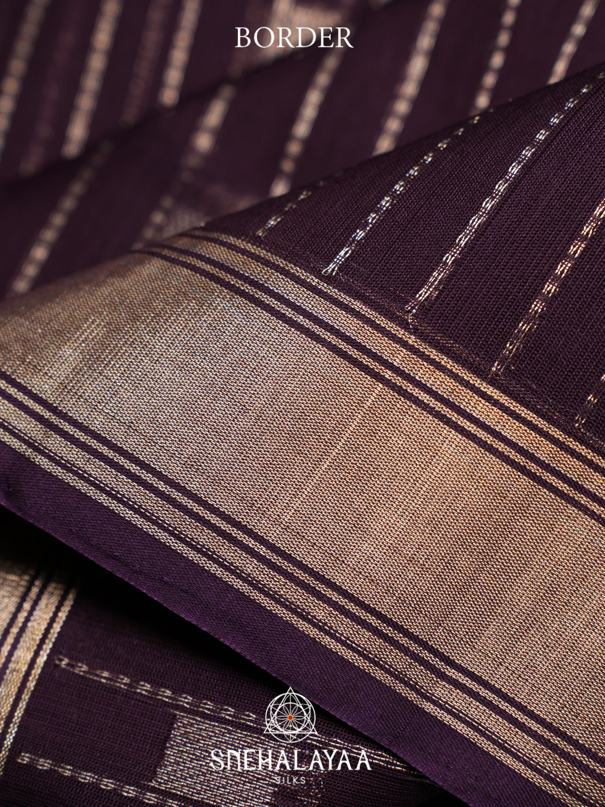 Aubergine Kora Silk Cotton Saree