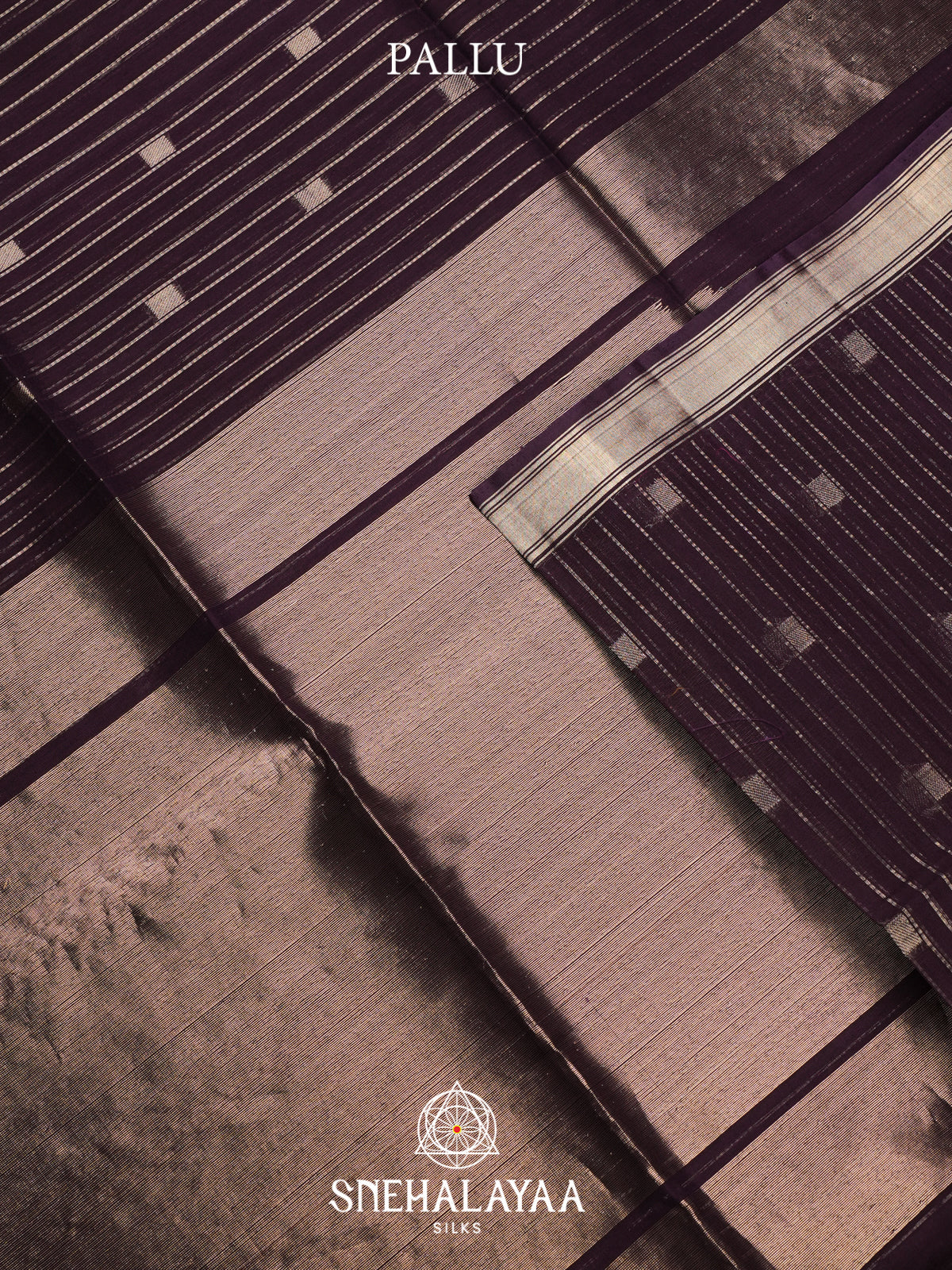Aubergine Kora Silk Cotton Saree