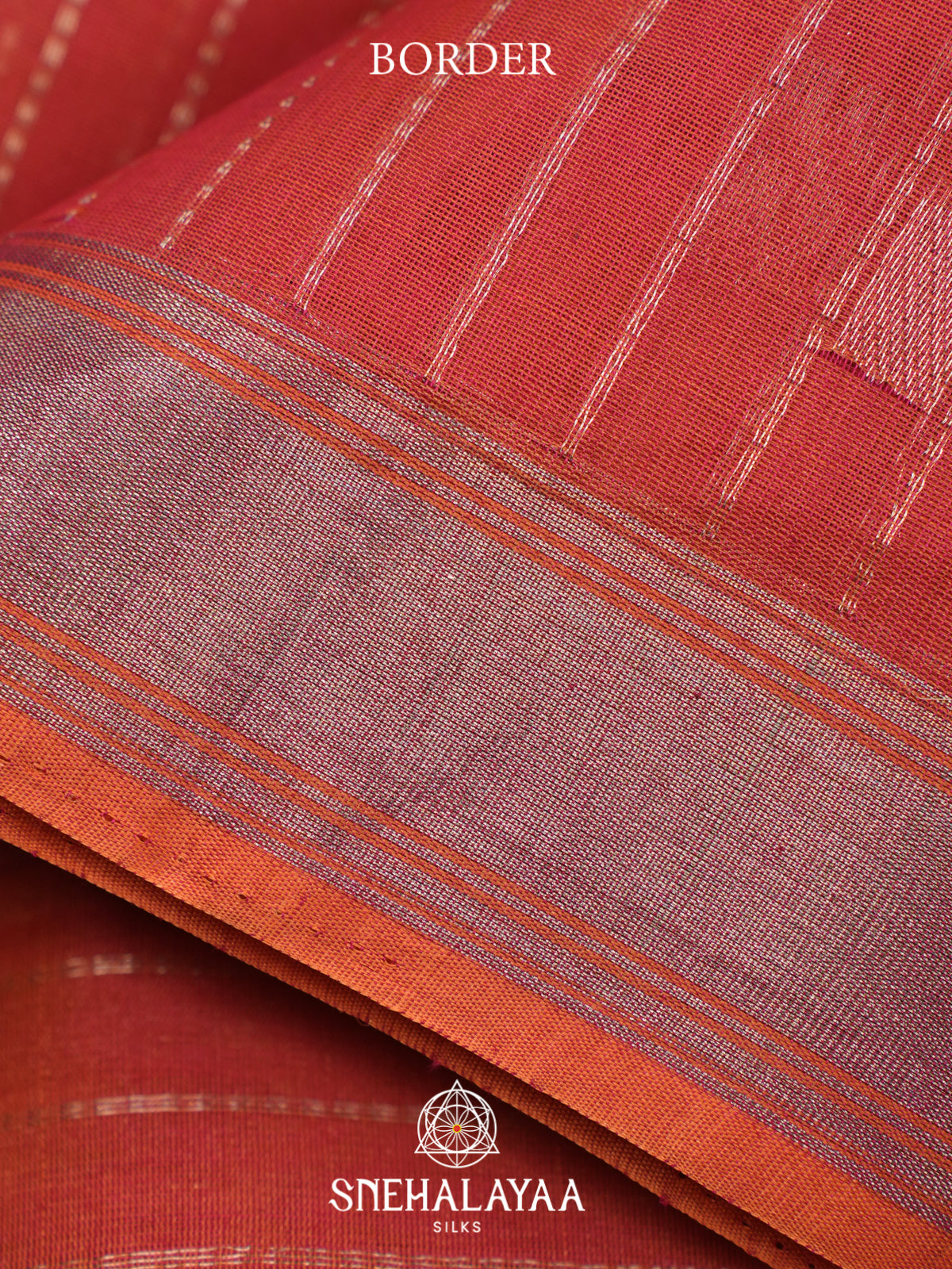 Orange Kora Silk Cotton Saree