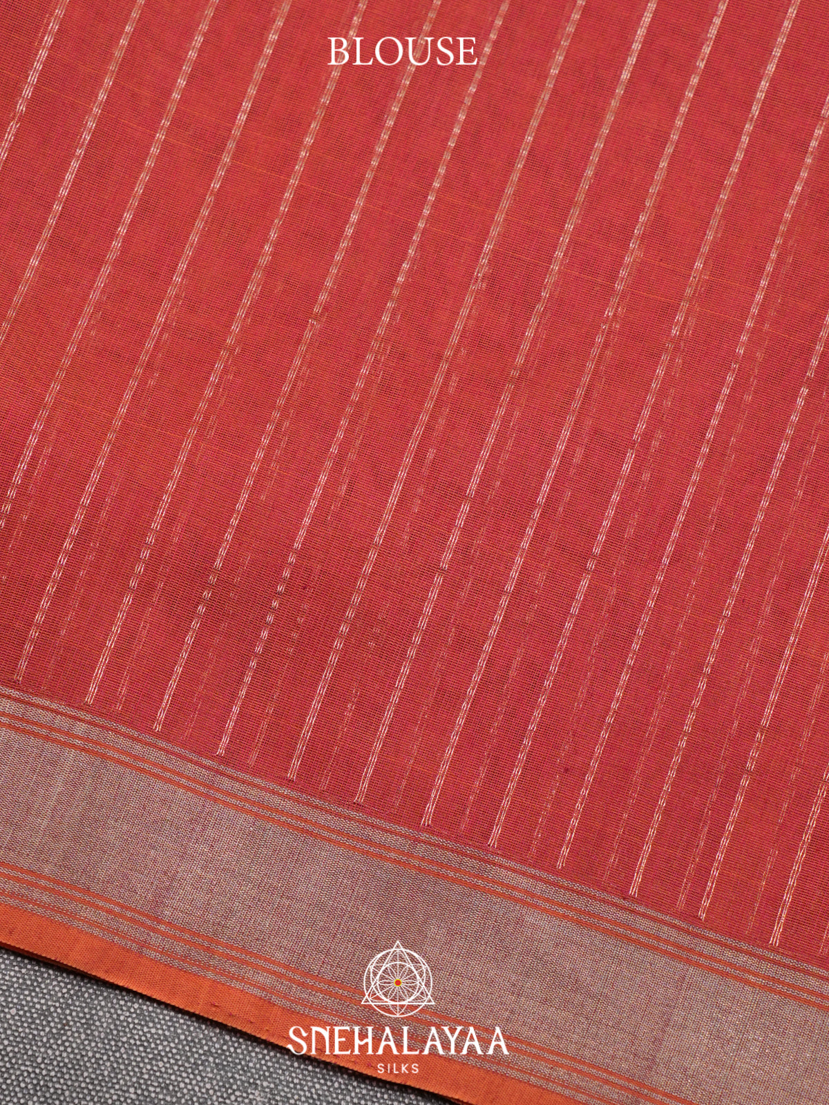 Orange Kora Silk Cotton Saree