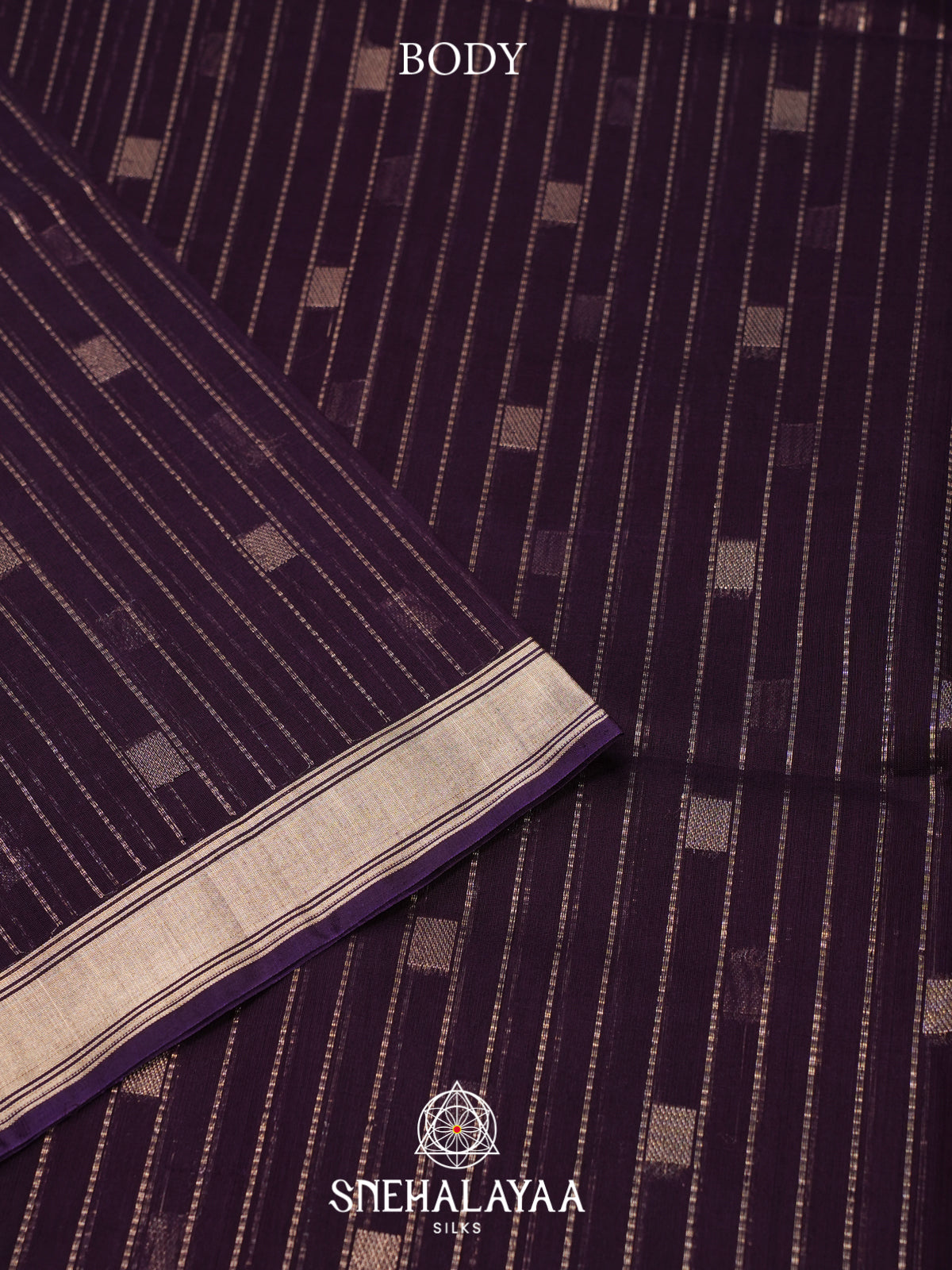 Plum Kora Silk Cotton Saree
