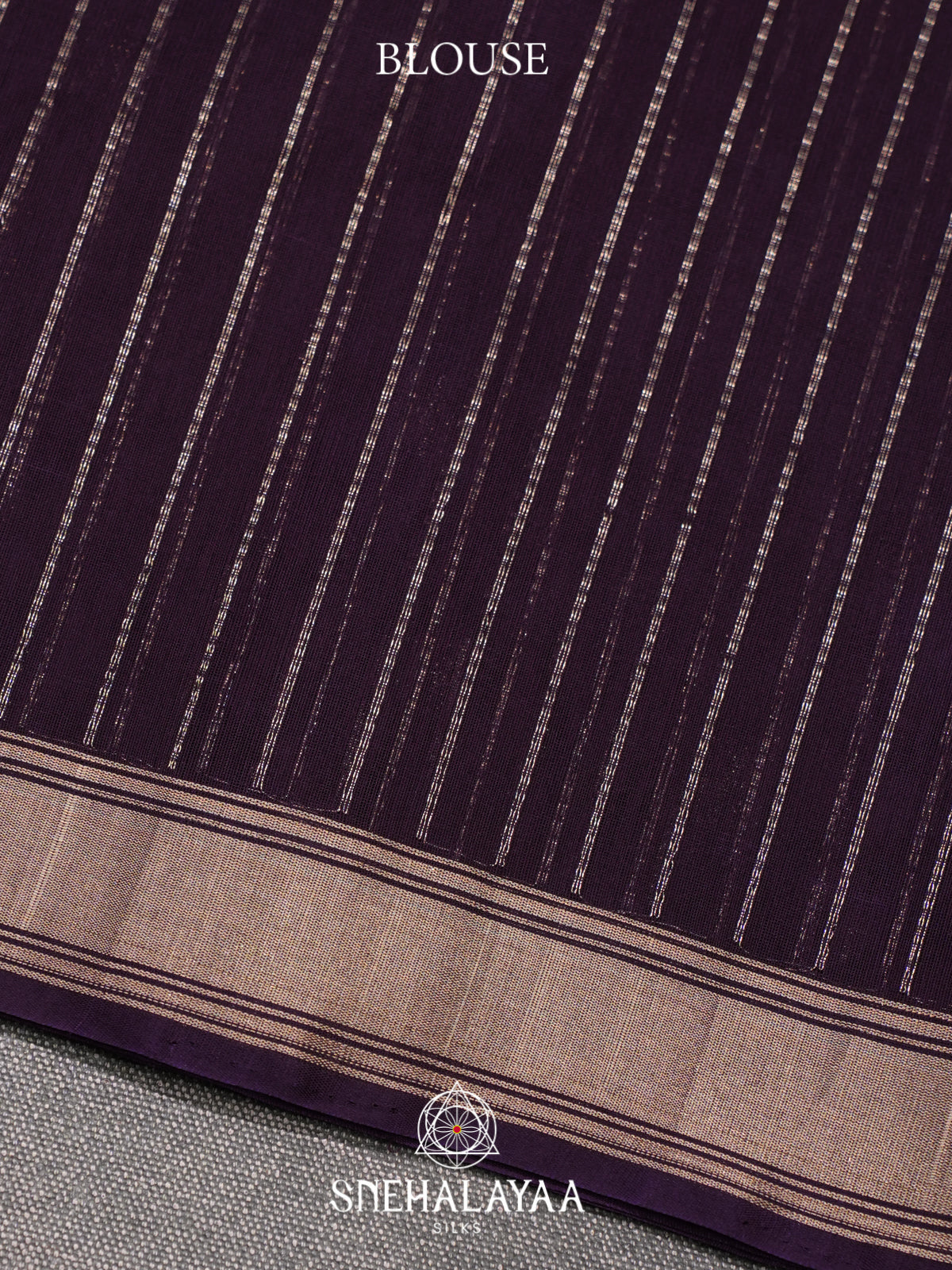 Plum Kora Silk Cotton Saree